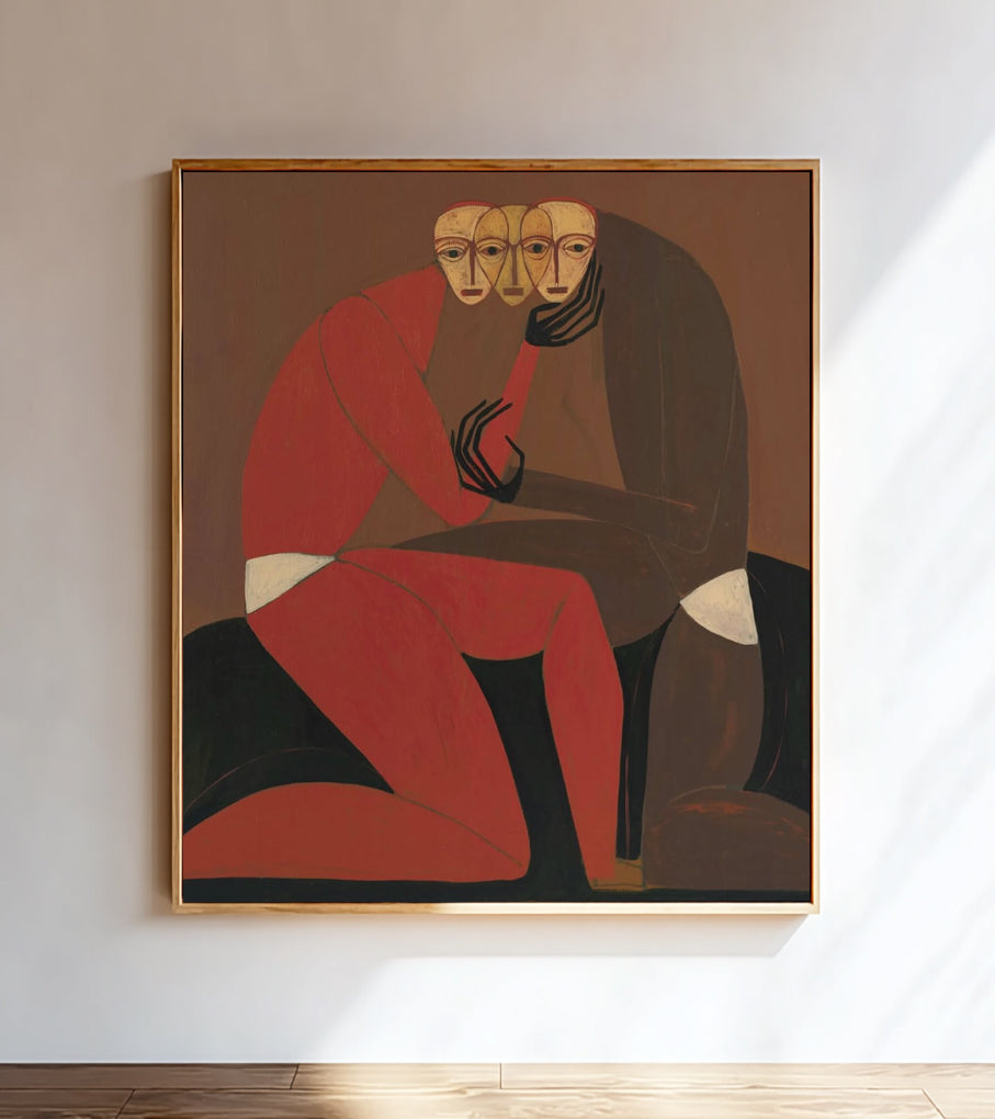 Surrealist Portrait Wall art Double Portraits art Human Connection art