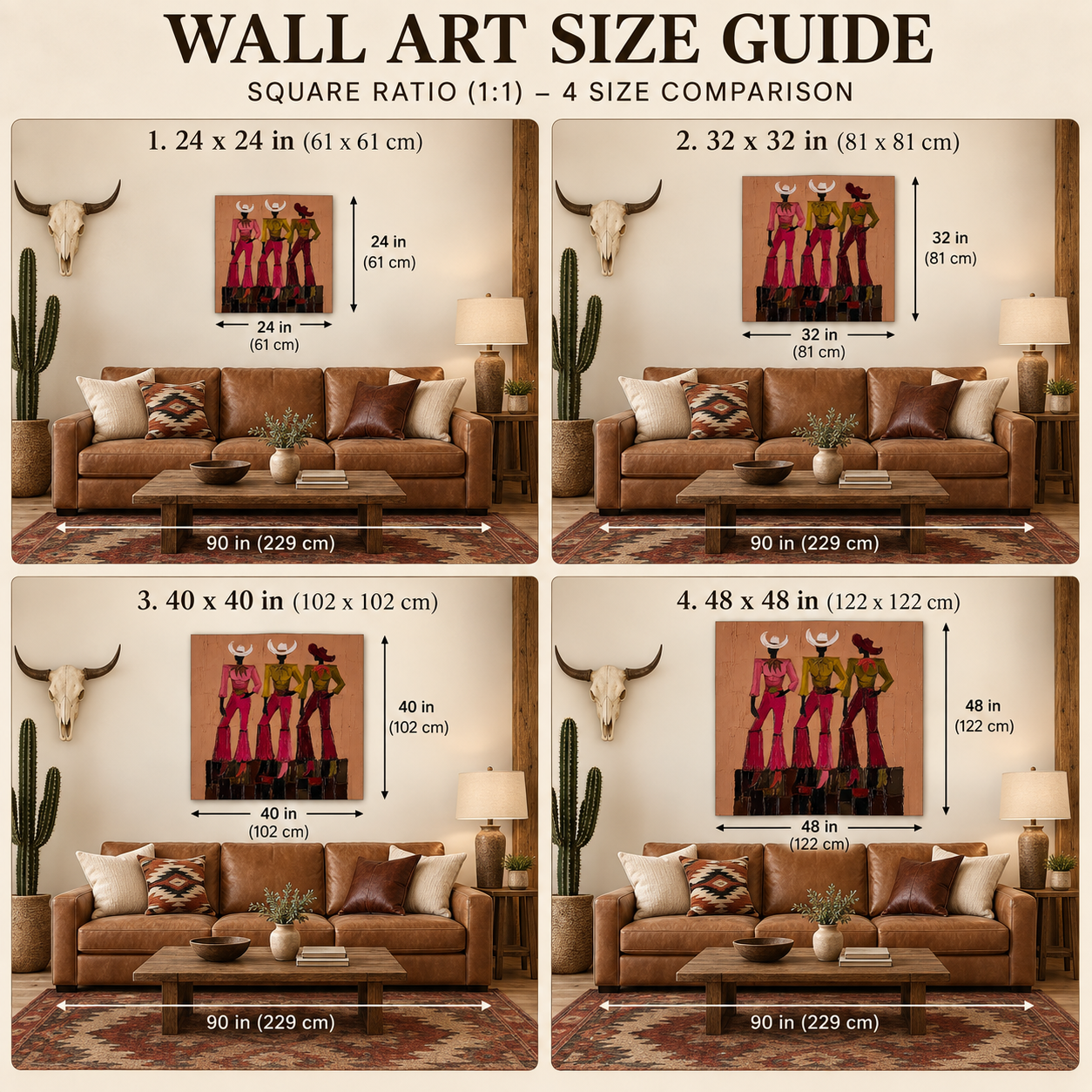 Vintage Cowgirl Wall Art,Pink And Green Cowgirl Canvas Painting, Trendy Country Aesthetic Home Decor