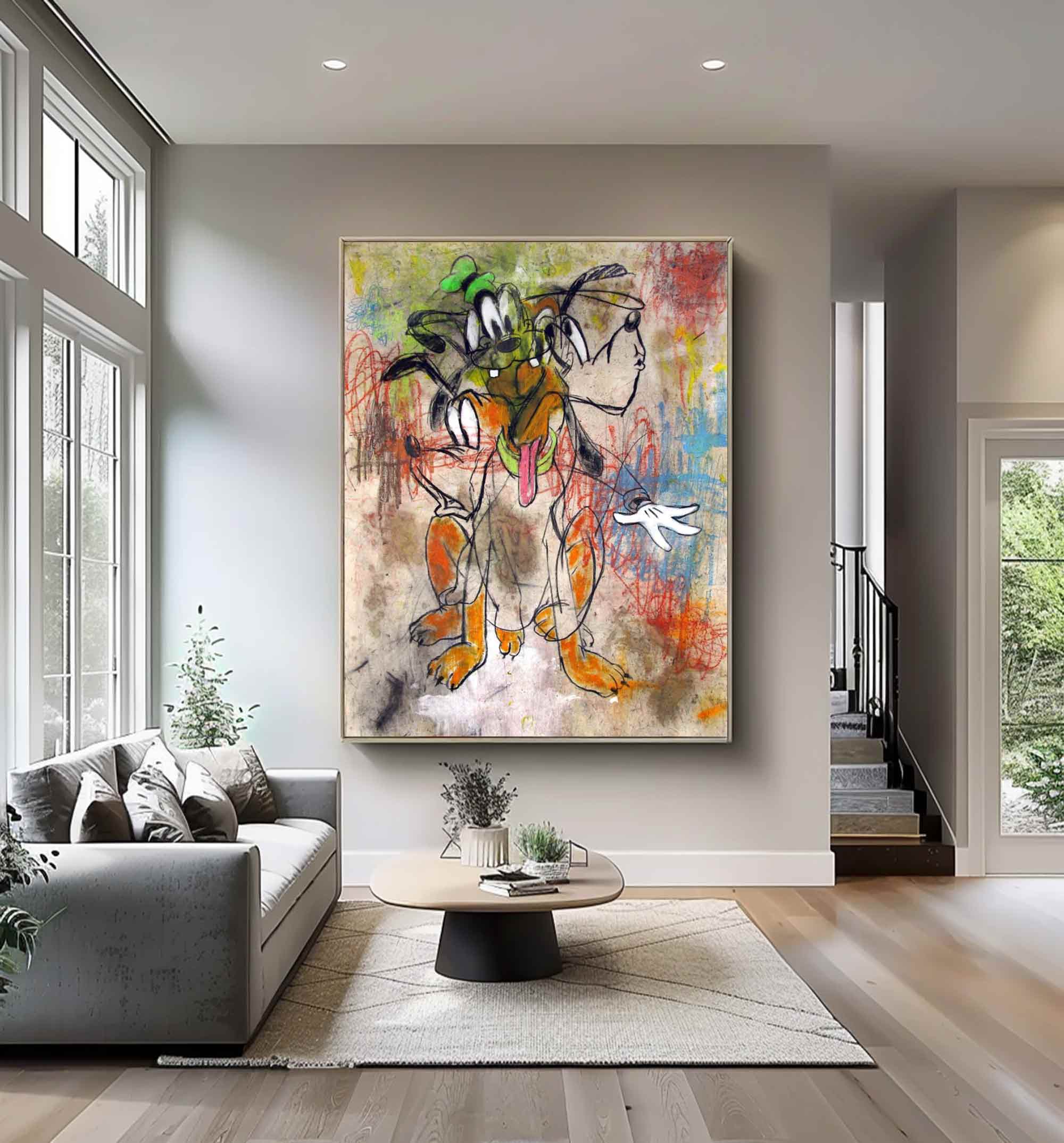 cartoon style abstract art colorful Pop graffiti Art street graffiti art