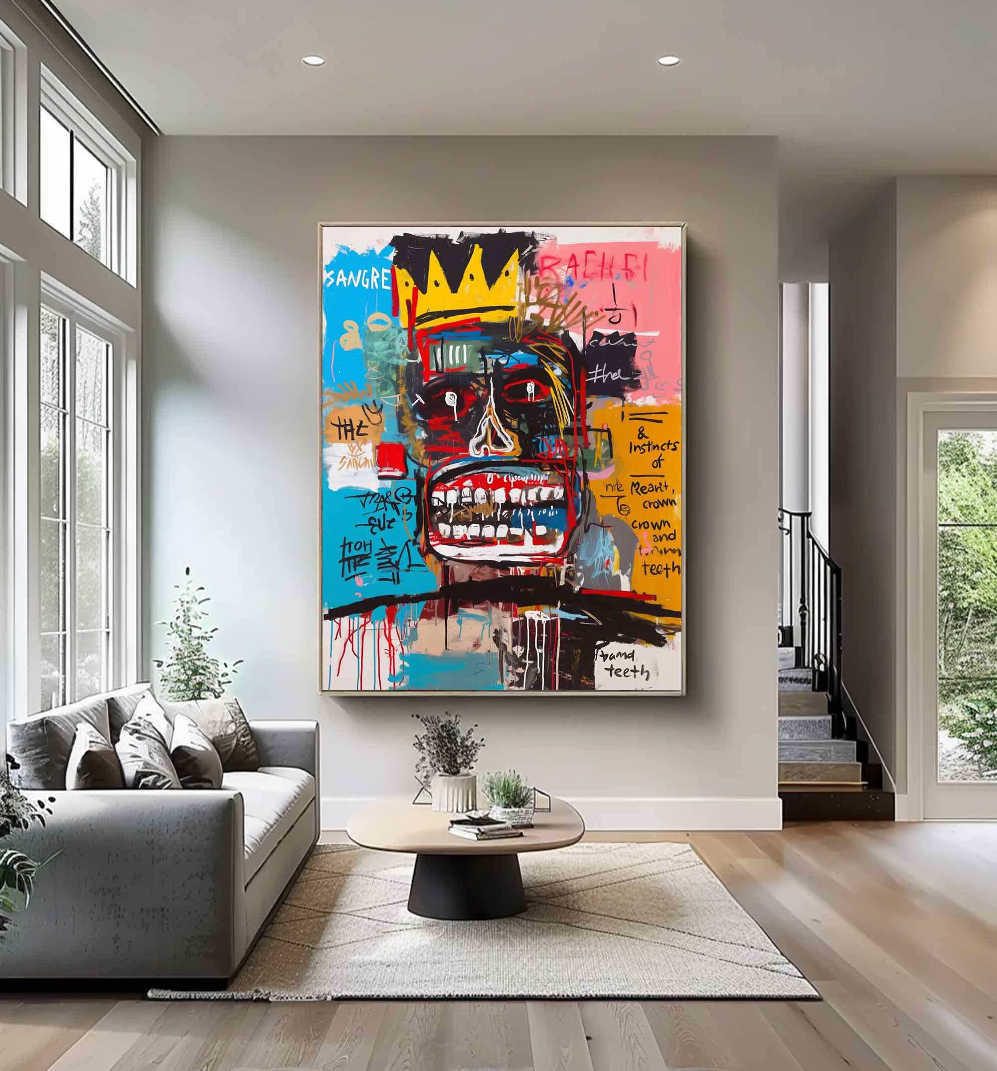 Colorful Pop Art Street Graffiti painting Abstract Portrait Painting