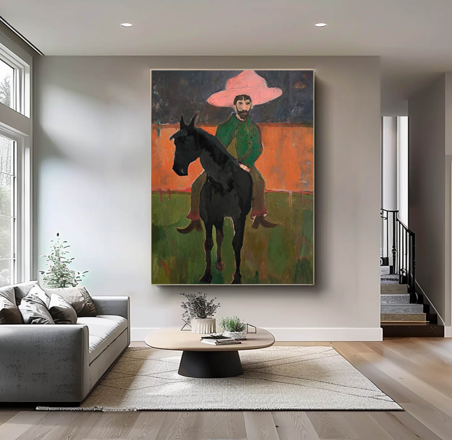 Red hat figure painting red hat figure abstract painting Figure abstract painting figure art