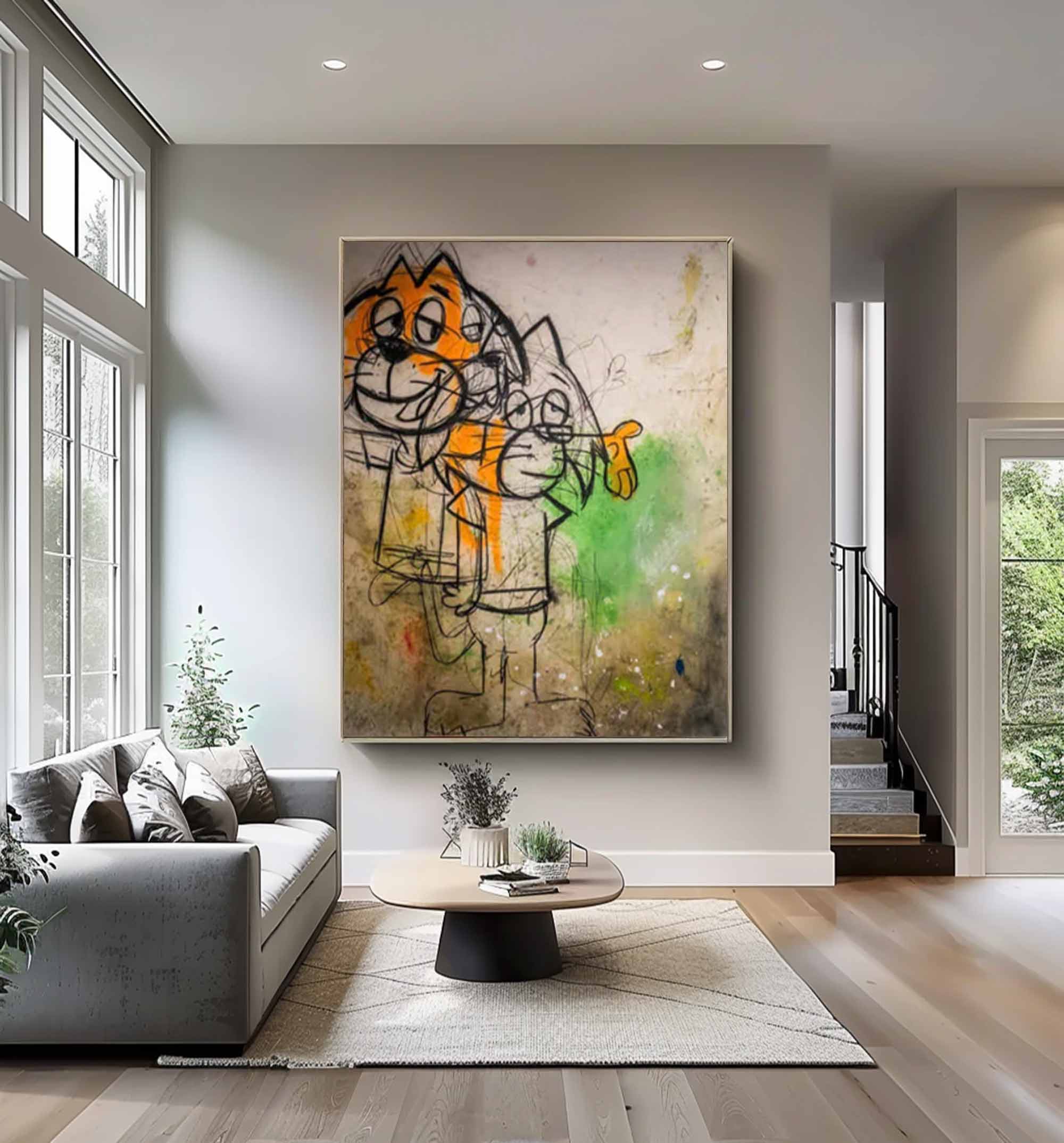 Pop Street graffiti art street Cartoon drawing style art urban street art