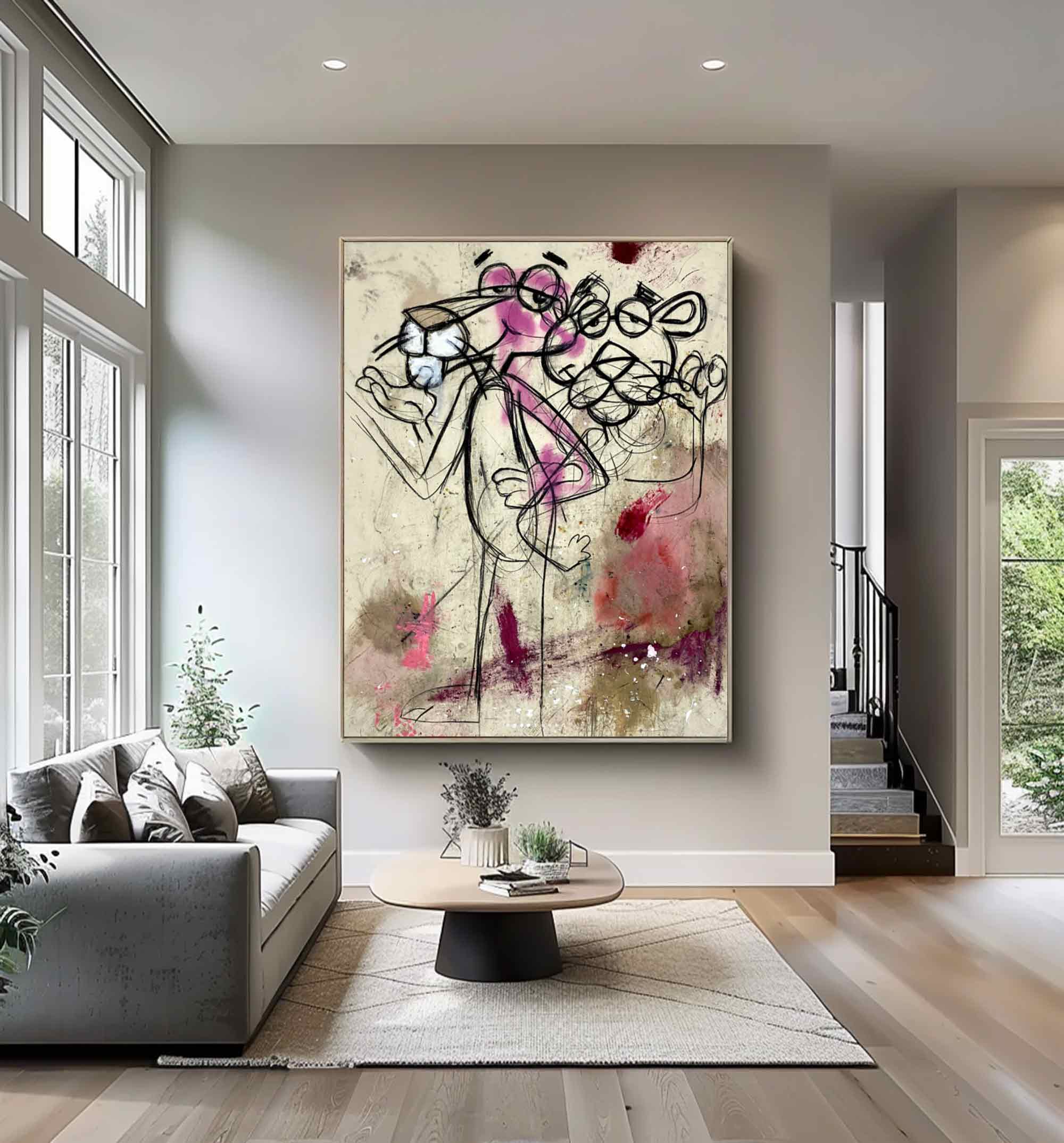 Disney's Cartoon graffiti art colorful Pop graffiti Art street graffiti art