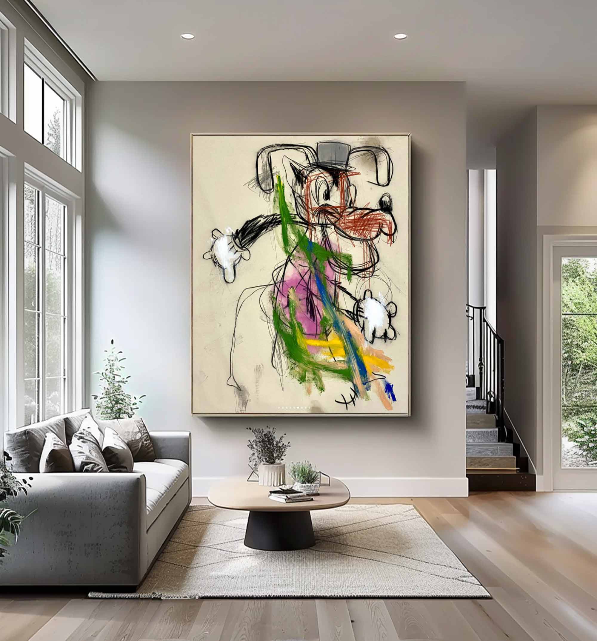 Disney's Goofy graffiti art colorful Pop graffiti Art street graffiti art