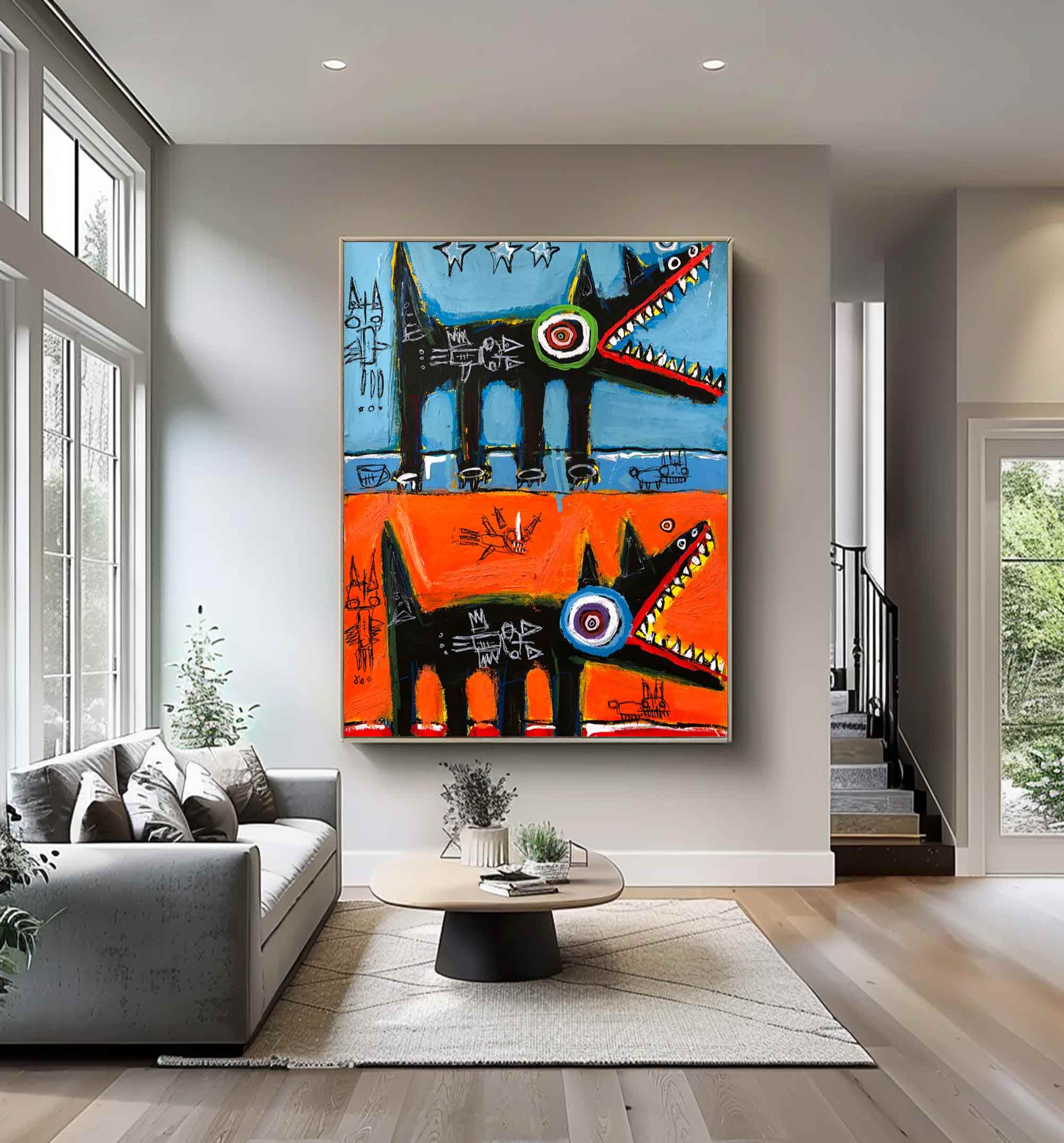 Colorful Pop Art Street Graffiti Art painting Modern Street Pop Art