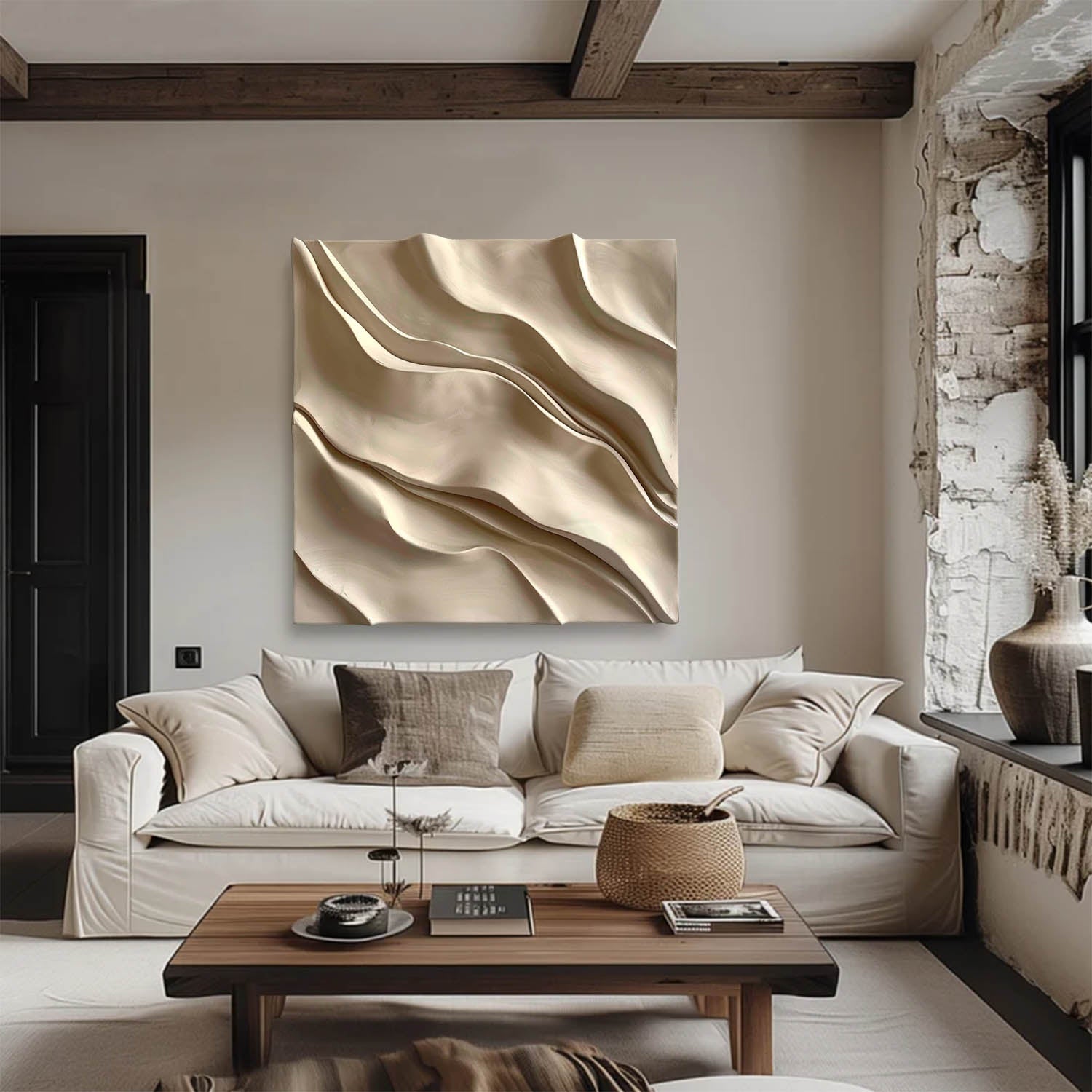 Sculptured art Painting Wood carving wall art Wood Textured Wall Decor