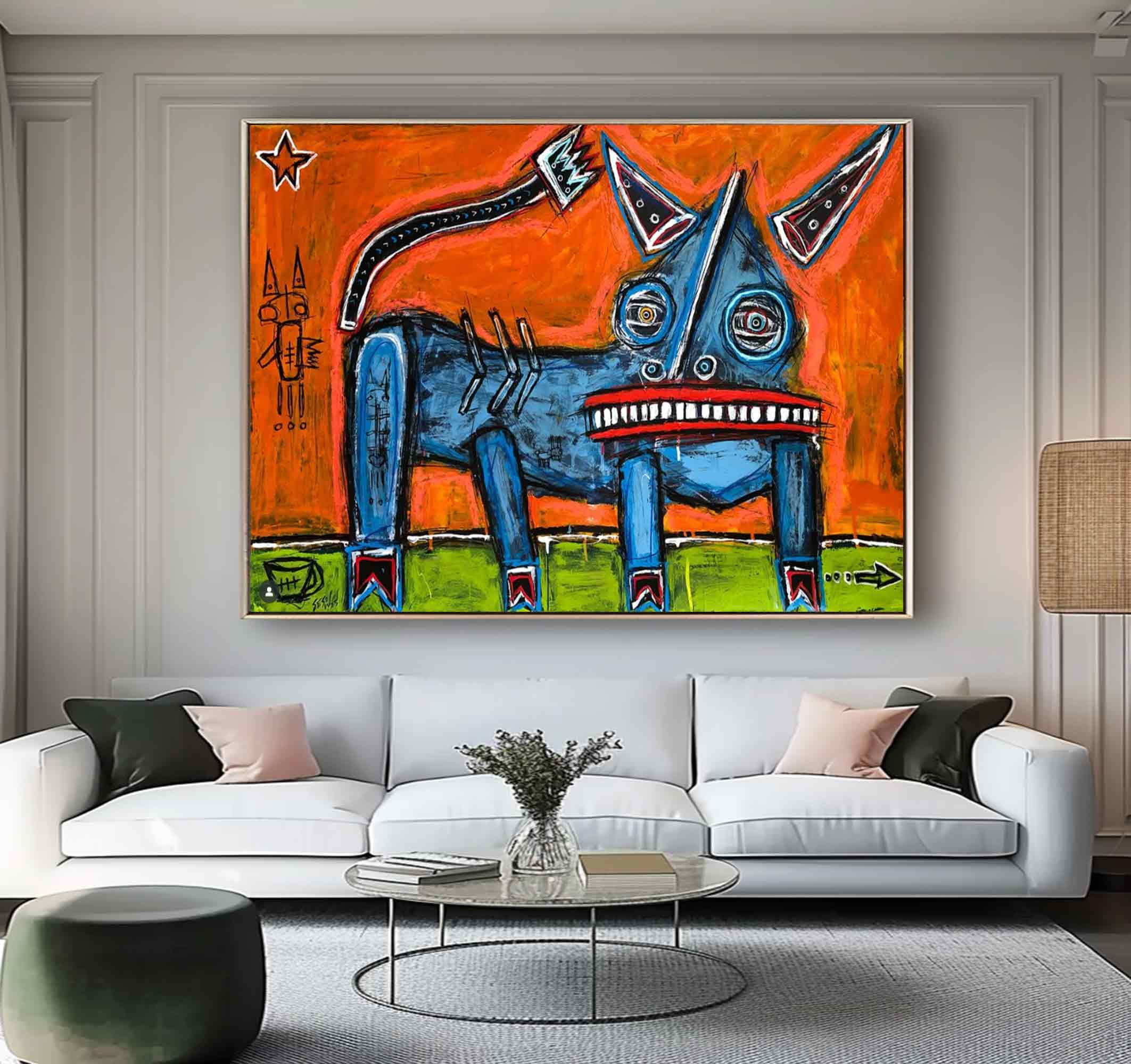 Modern Graffiti Style Art Red Pop Art Red Street Graffiti painting