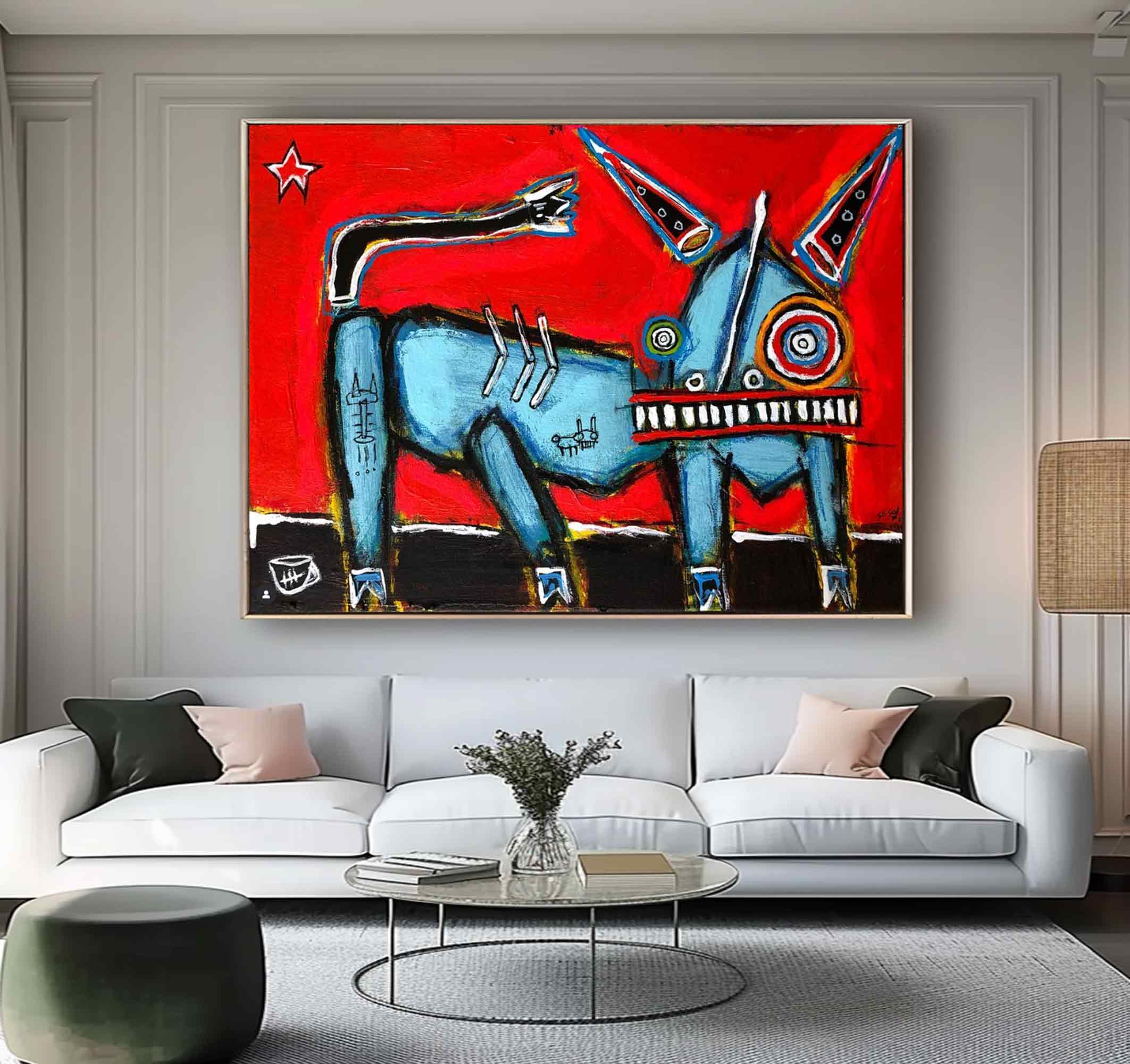 Modern Graffiti Style Art Red Pop Art Red Street Graffiti painting