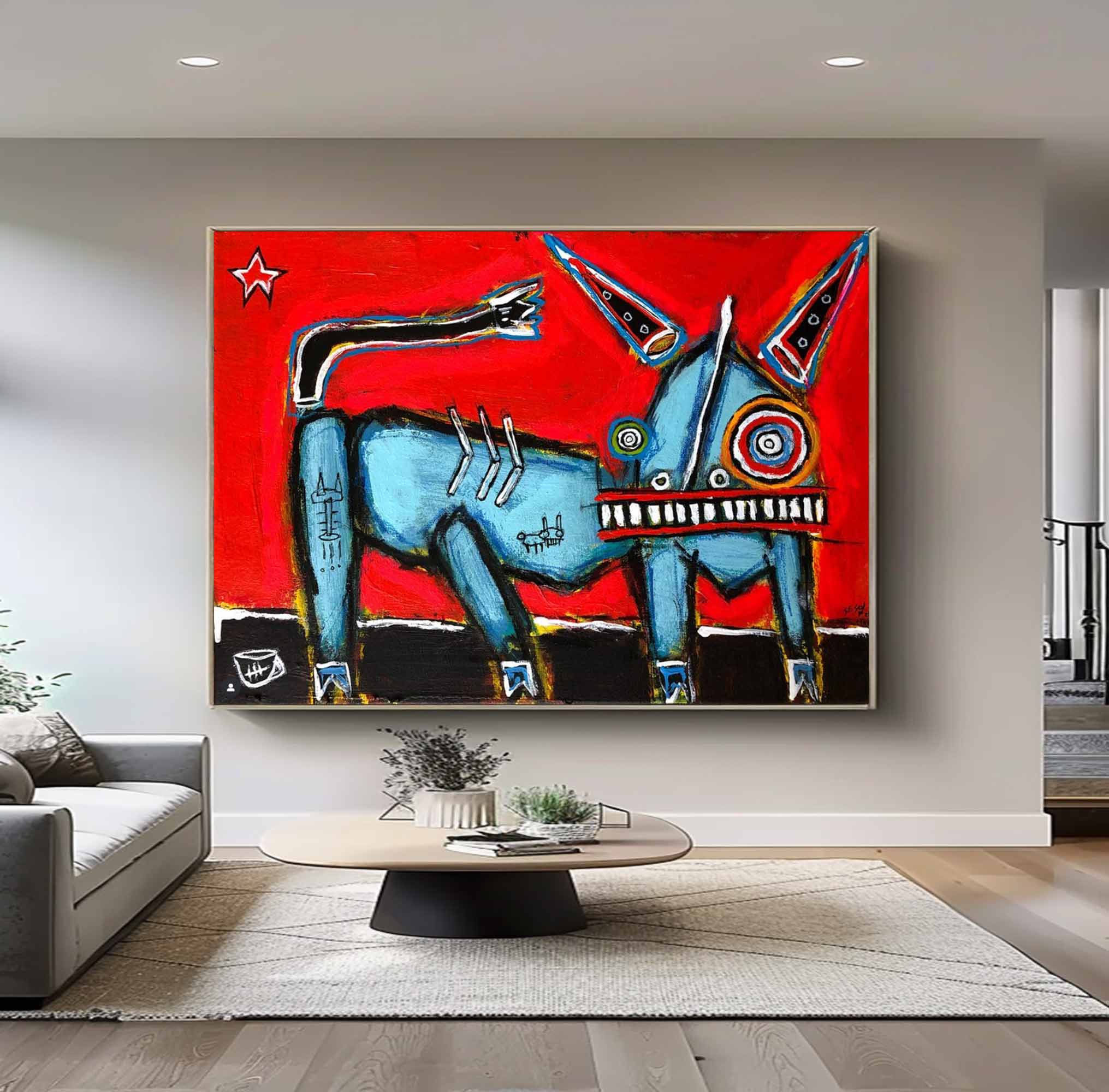 Modern Graffiti Style Art Red Pop Art Red Street Graffiti painting