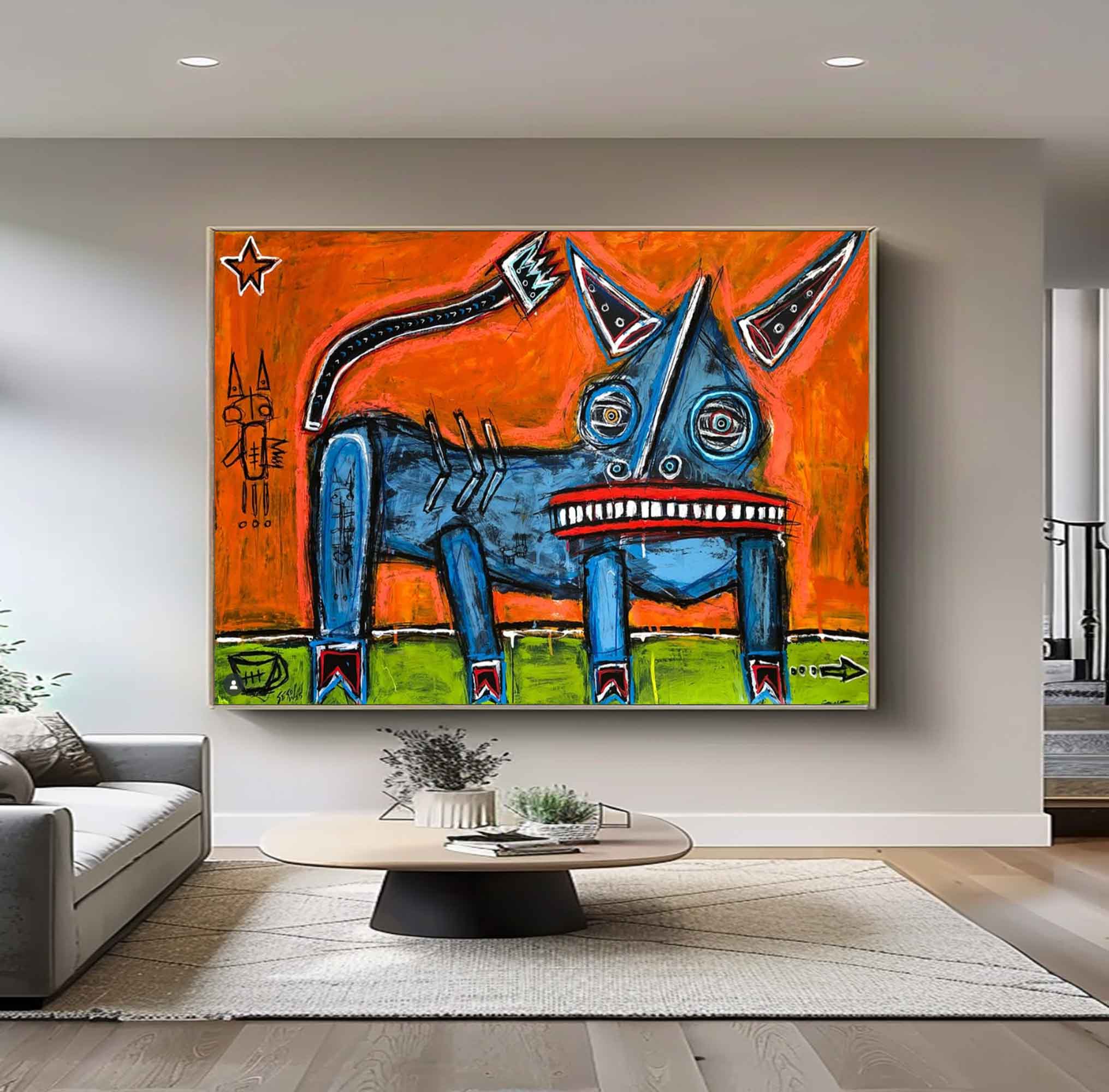 Modern Graffiti Style Art Red Pop Art Red Street Graffiti painting