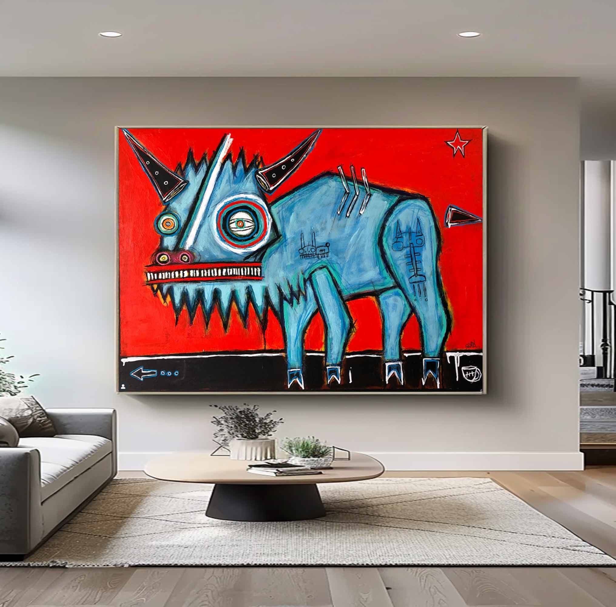 Modern Graffiti Style Art Red Pop Art Red Street Graffiti painting