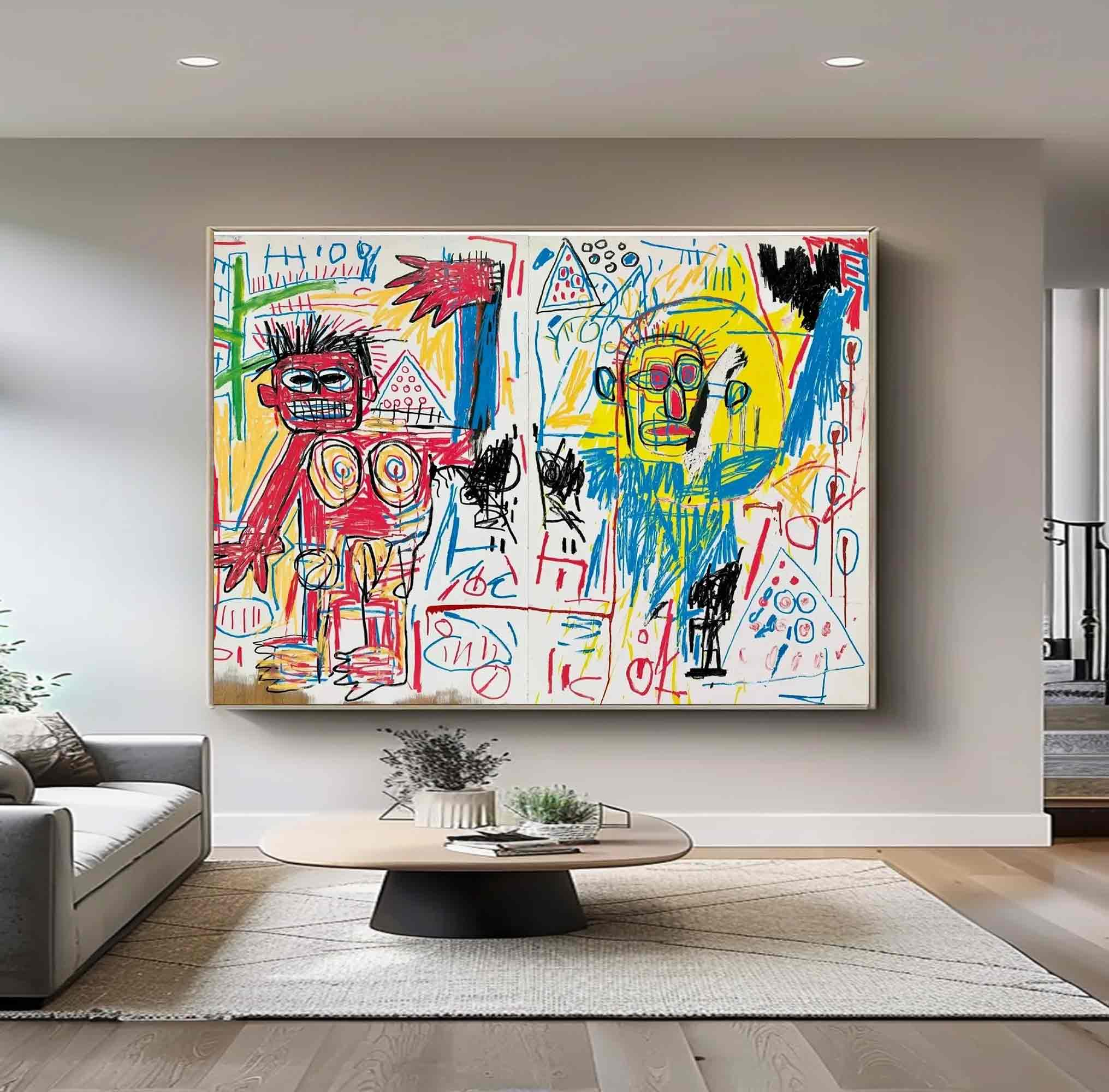 Street Graffiti painting Modern Graffiti Style Art Red Pop Art