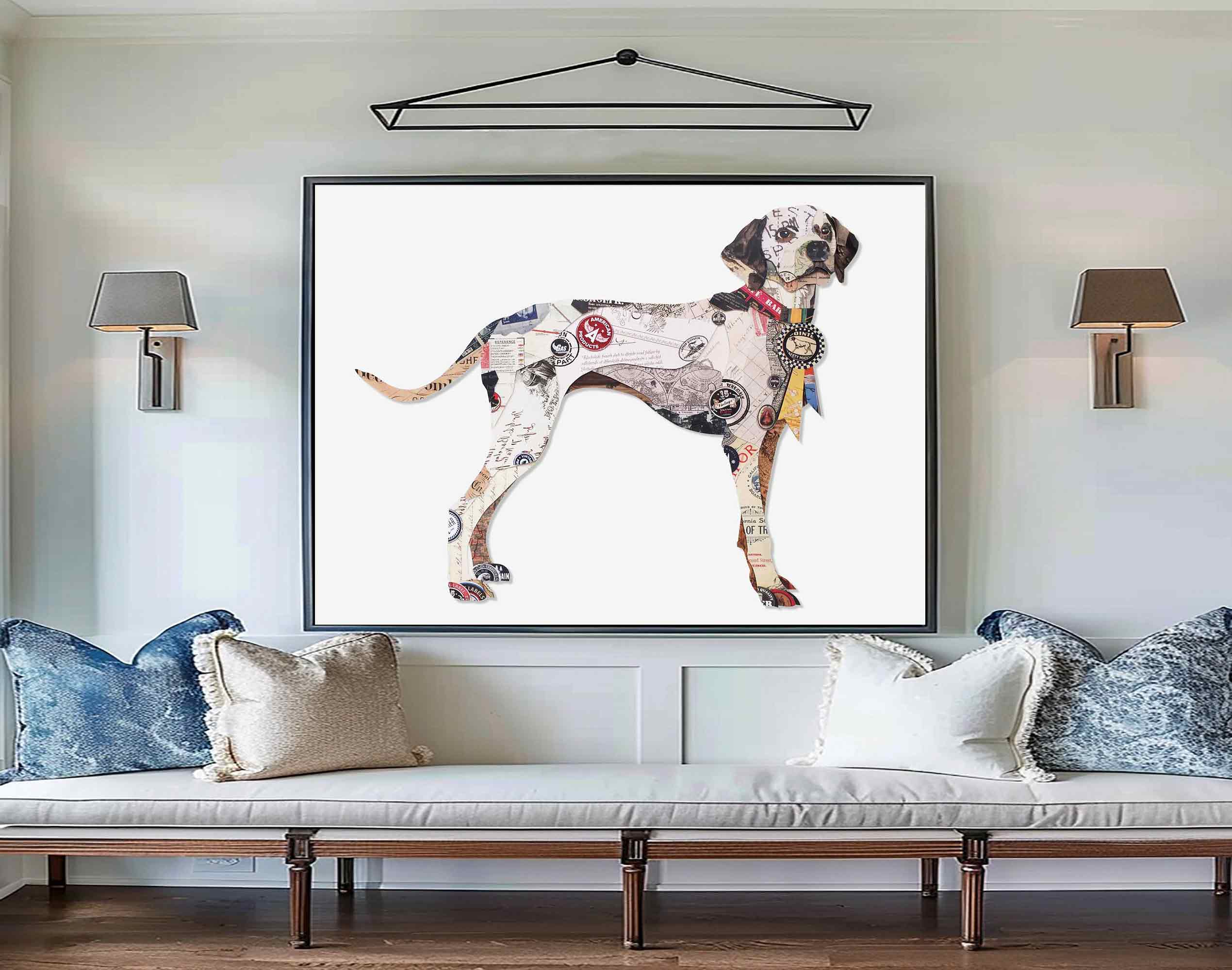 Pet Dog painting Pet Dog Collage art painting children's room decor