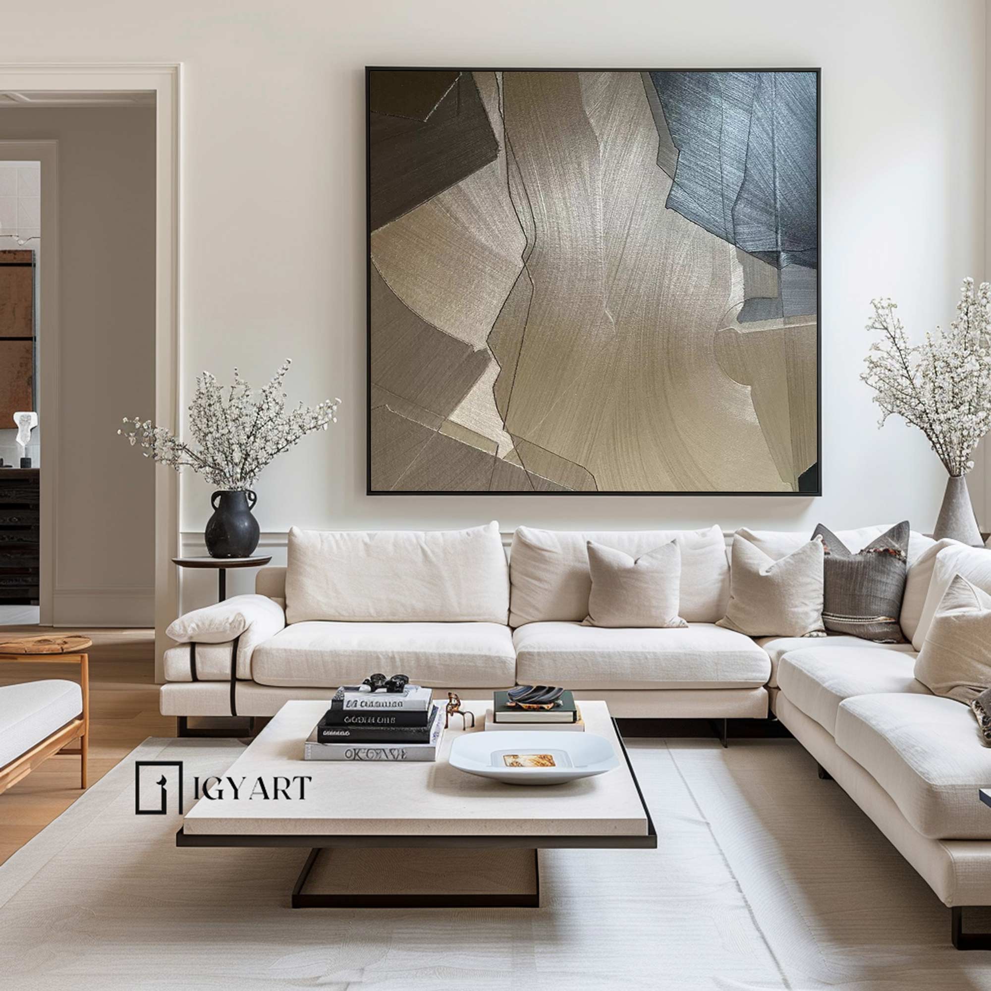 Beige Minimalist Wall Art brown Wabi Sabi Wall Art Beige brown Minimalist Painting
