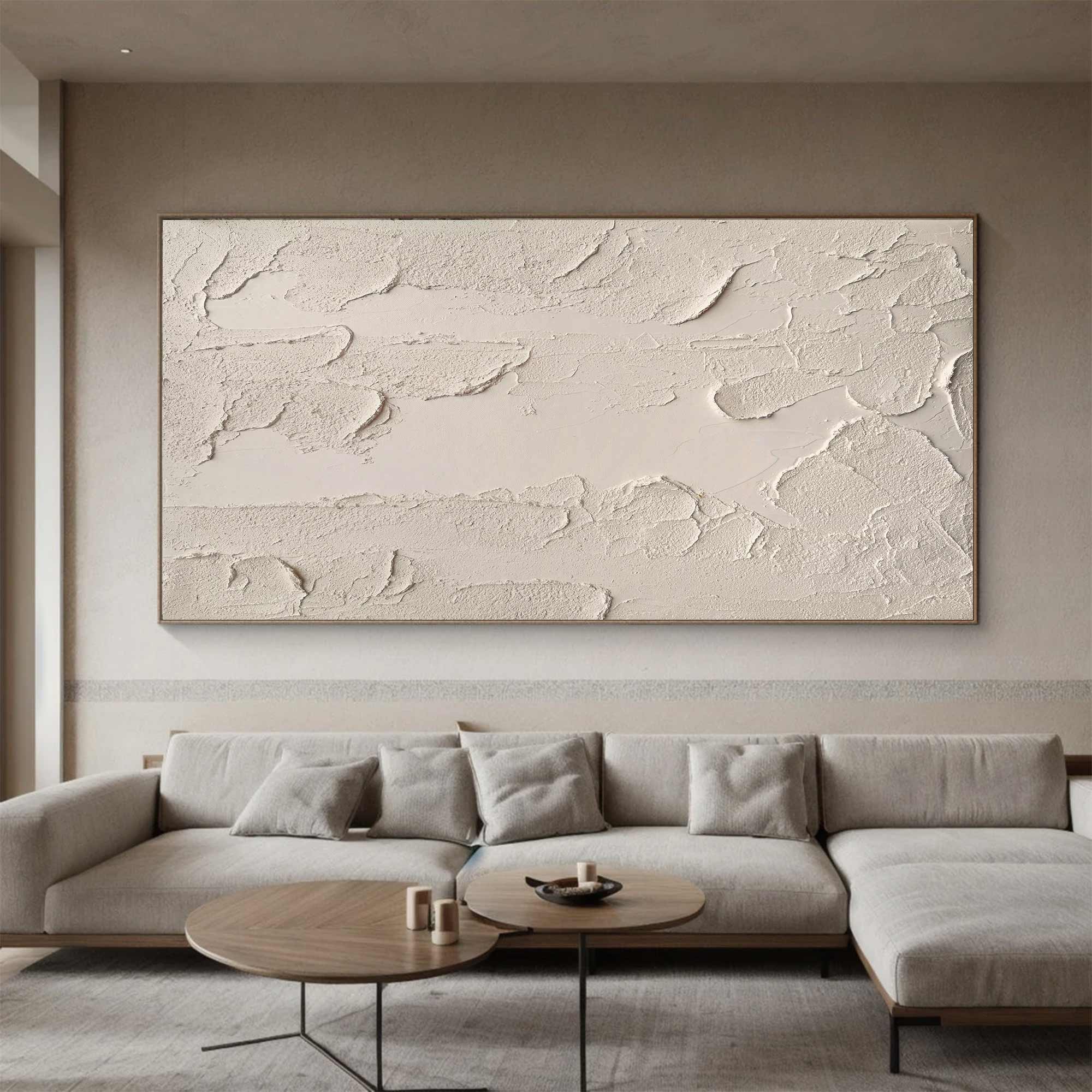 Beige textured wall art Beige Abstract art Beige wall art Beige Painting Beige Minimalist art Beige plaster art