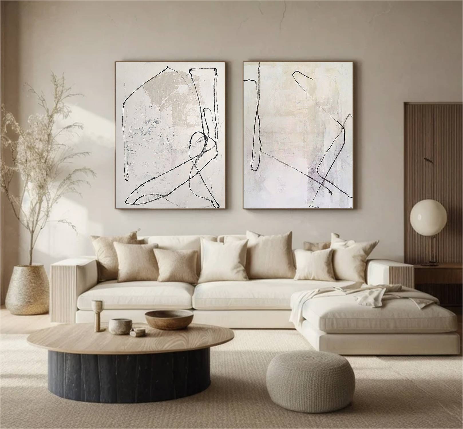 Set of 2 wall art #S029
