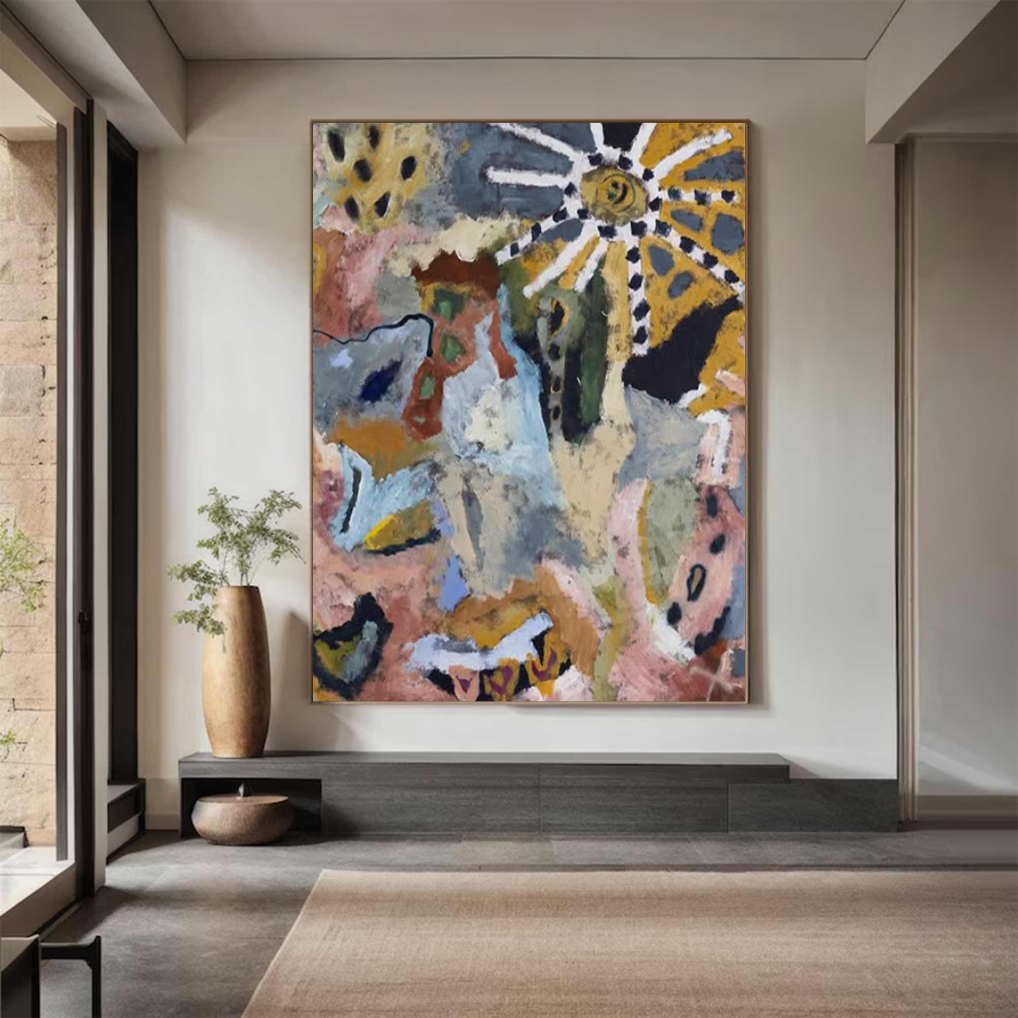 colorful graffiti art, Colorful abstract painting, colorful textured wall decor