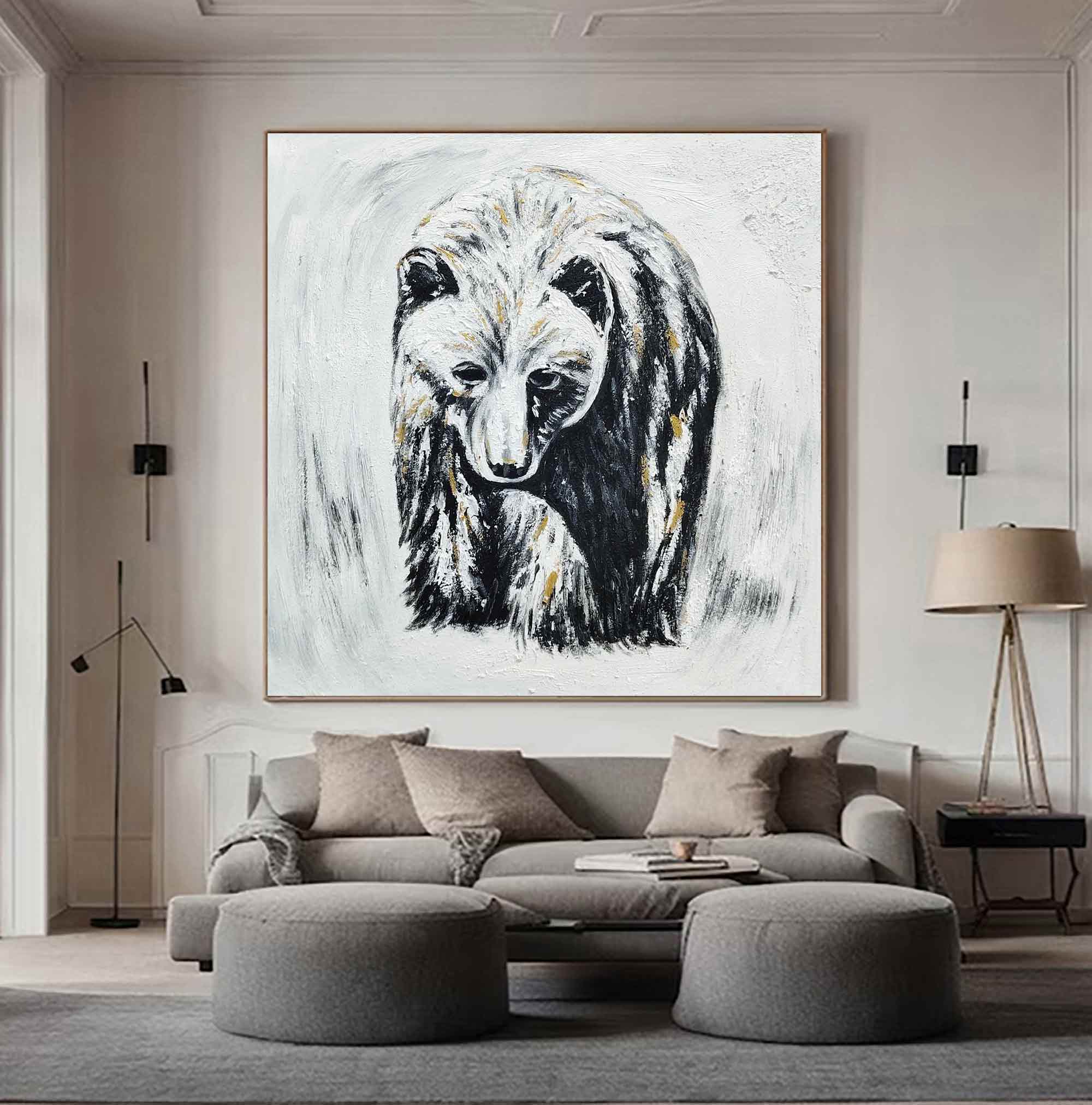 Bear Painting Bear Oil Painting Bear Abstract Painting Bear Painting Personalized Gifts Animal Painting