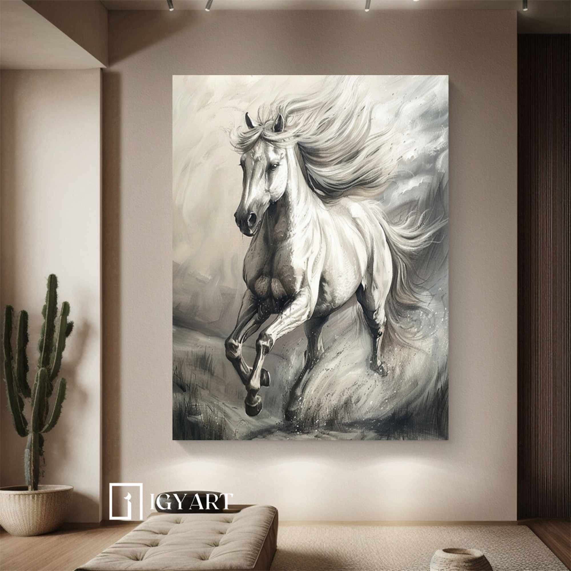 horse oil painting Horse Oil Painting animal wall art Horse Wall Art Personalized Gifts