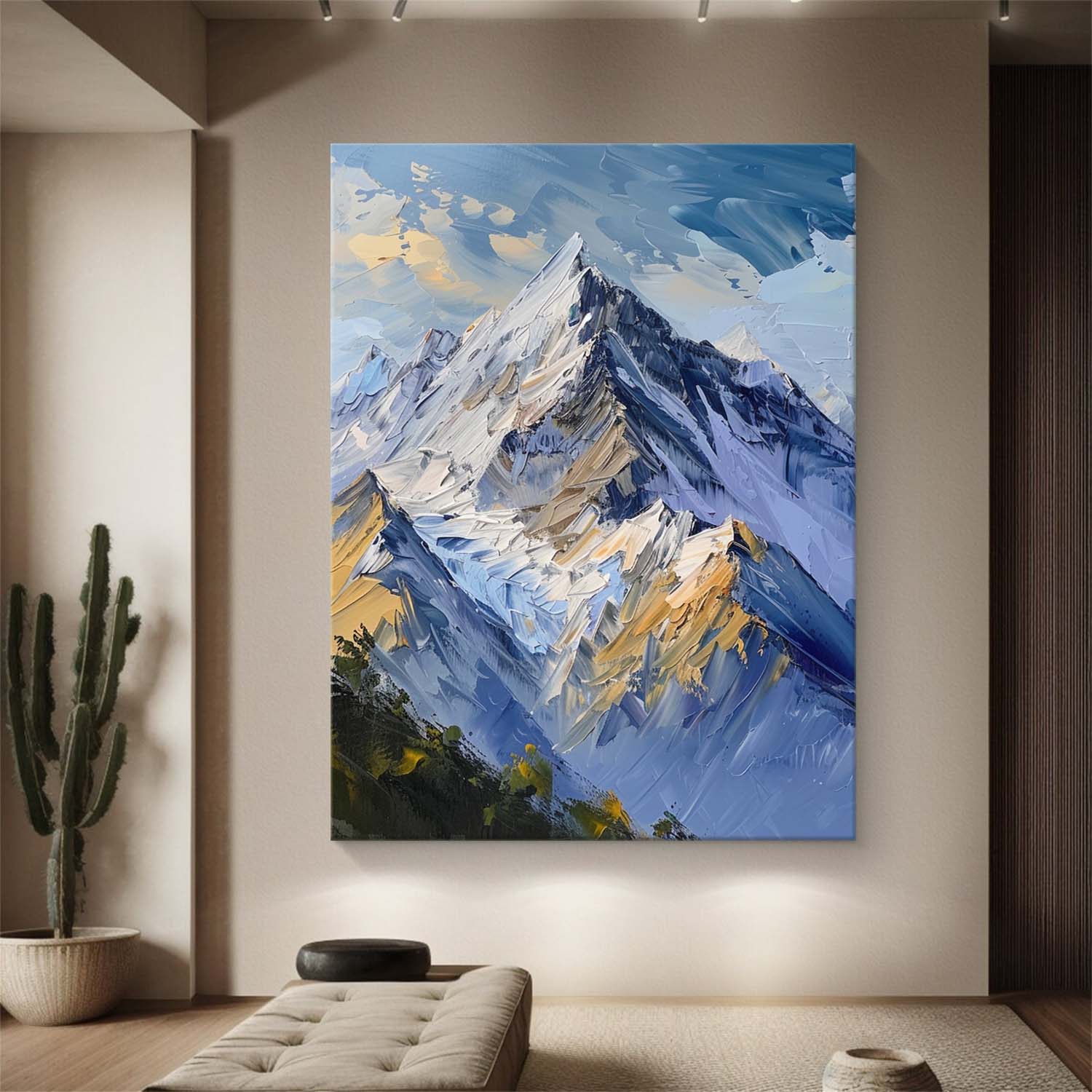 mountain landscape art mountain painting mountain artwork painting of the mountains