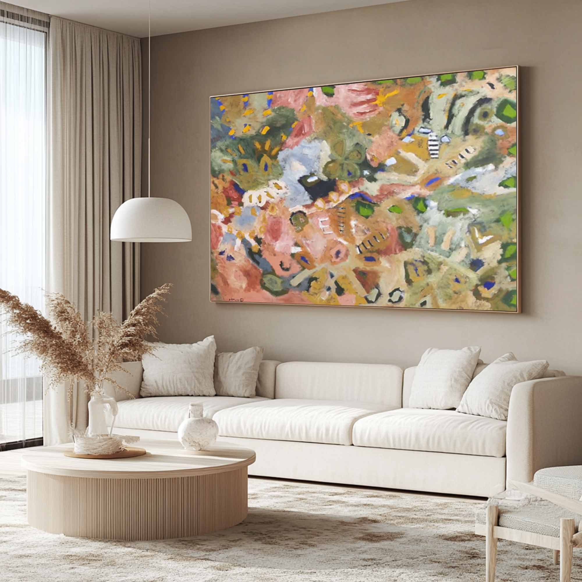 brown pop abstract art brown graffiti art Earth-toned floral painting