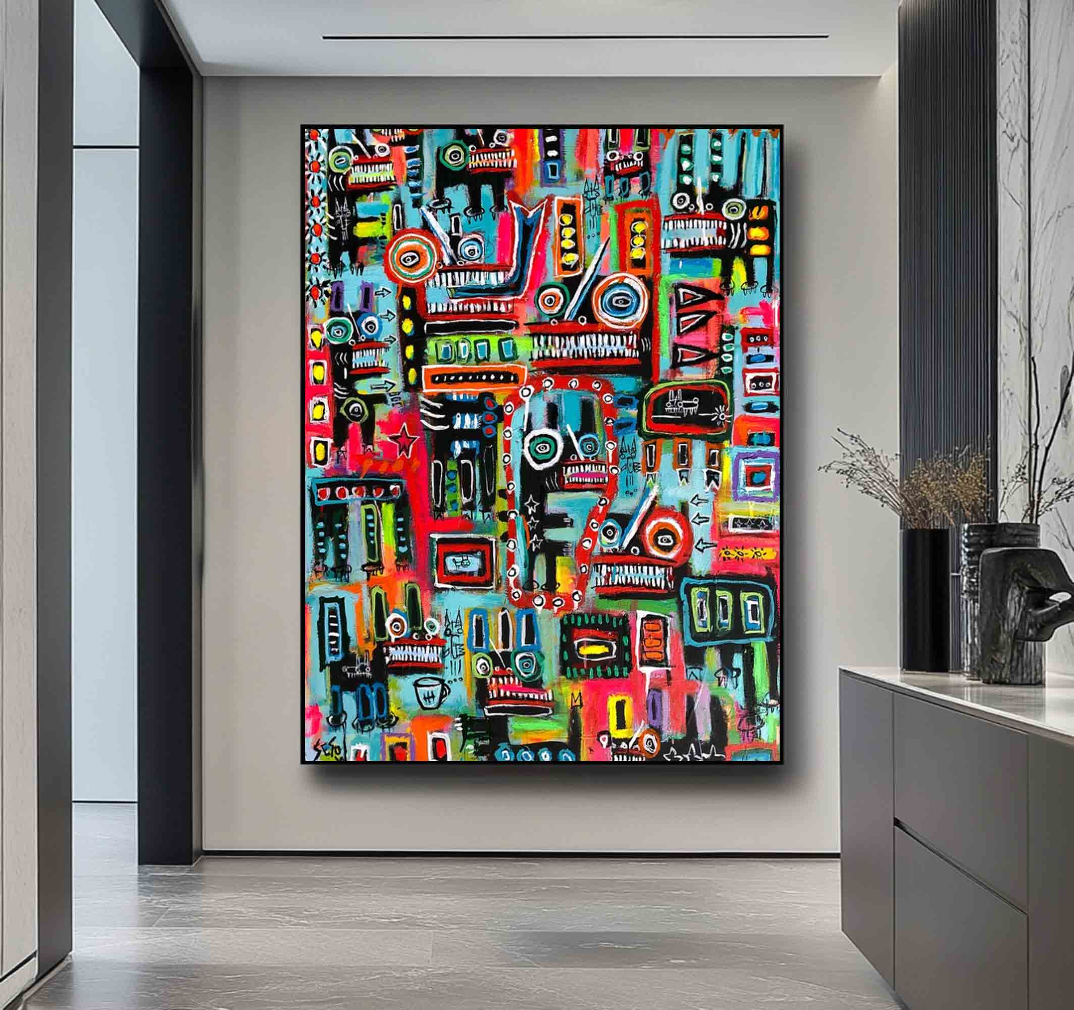 Pop Abstract Art Abstract Graffiti Style Painting Modern Graffiti Art