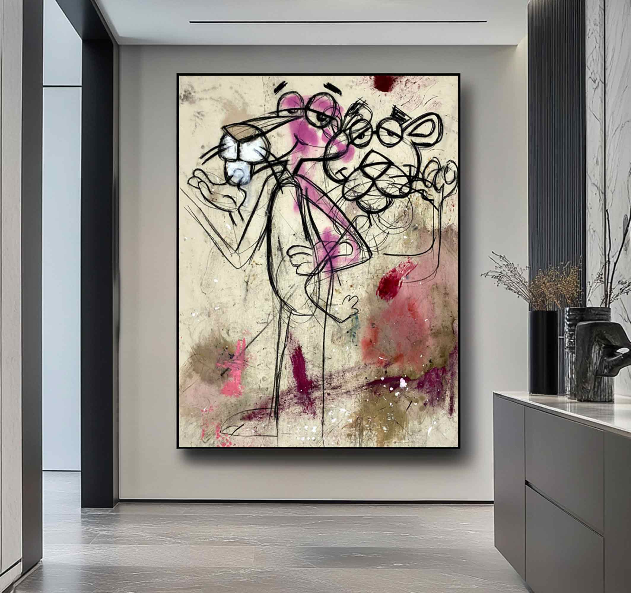 Disney's Cartoon graffiti art colorful Pop graffiti Art street graffiti art