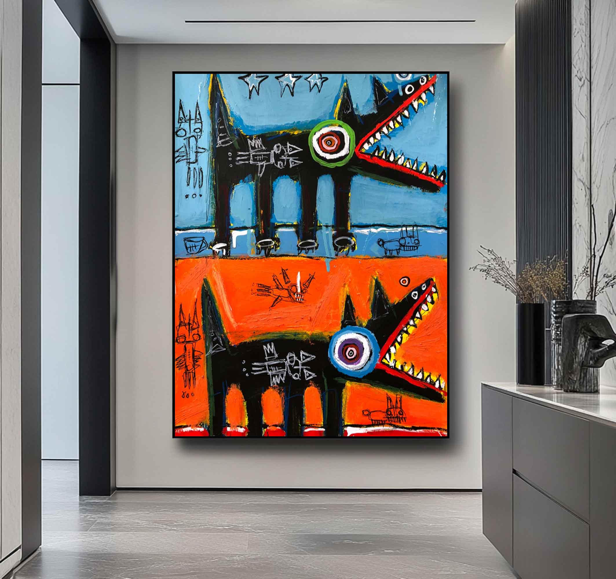 Colorful Pop Art Street Graffiti Art painting Modern Street Pop Art