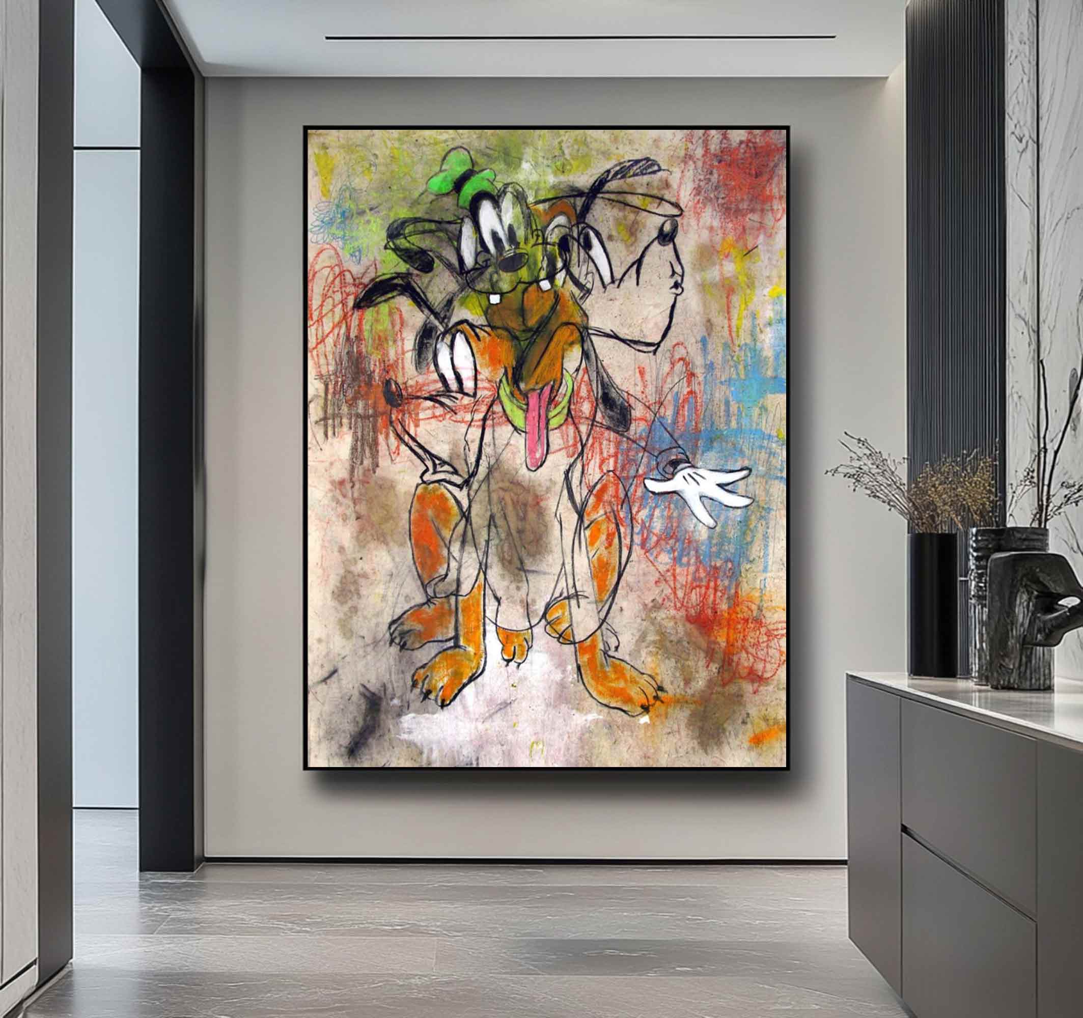 cartoon style abstract art colorful Pop graffiti Art street graffiti art