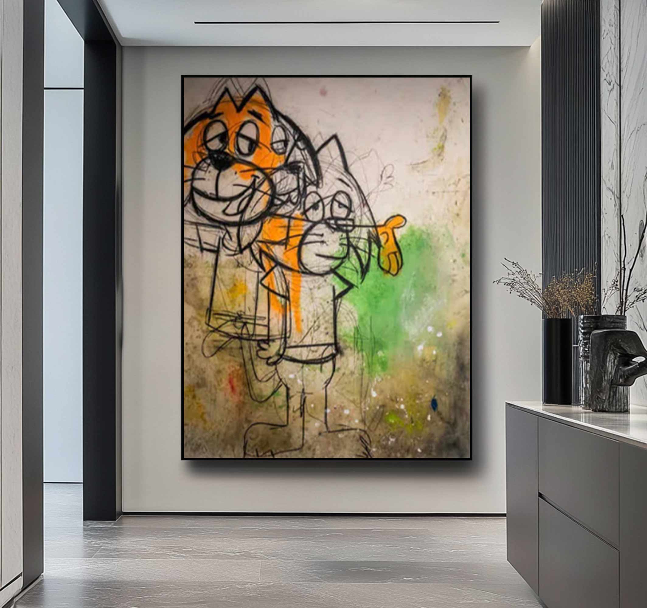 Pop Street graffiti art street Cartoon drawing style art urban street art