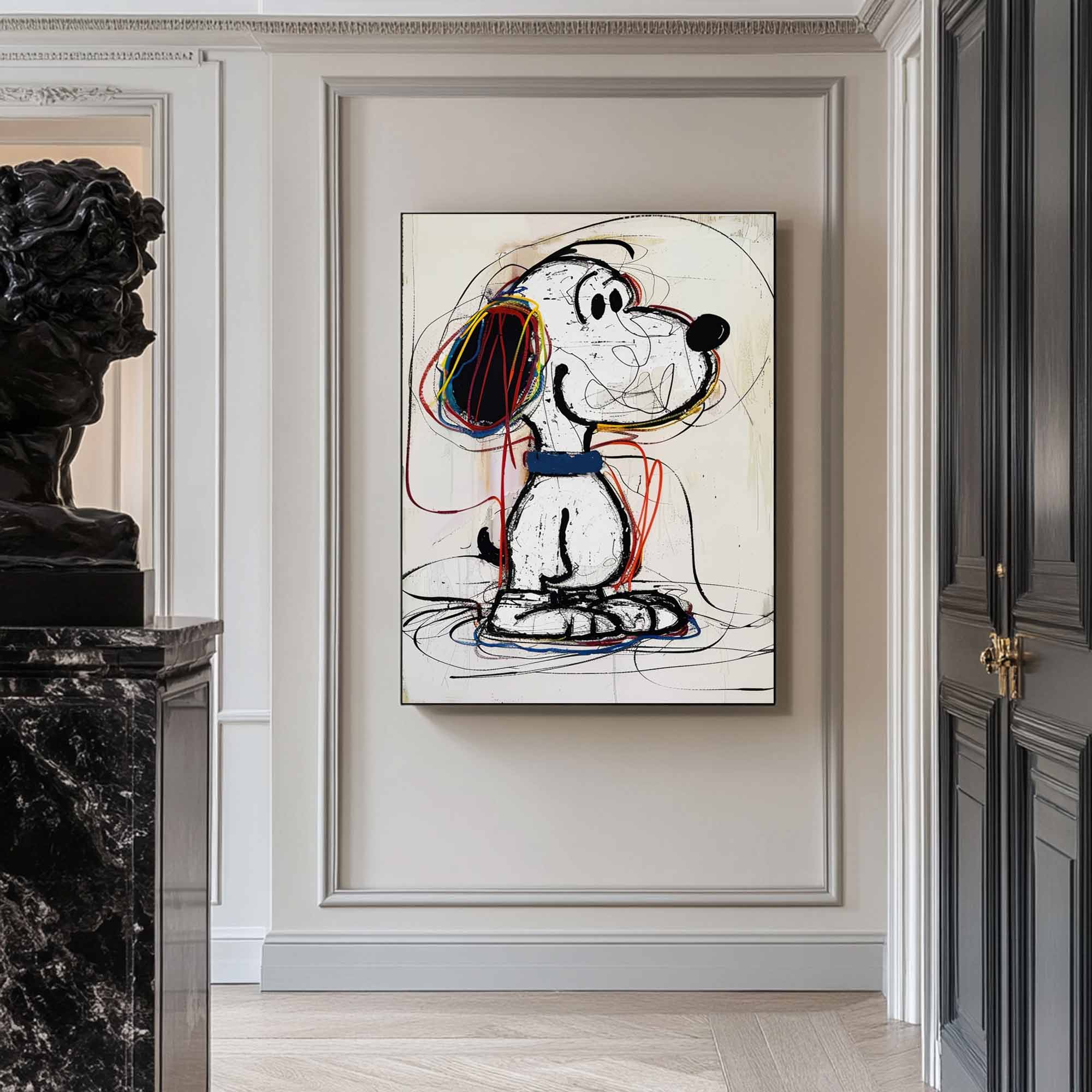 street art style graffiti wall decor Snoopy cartoon Graffiti painting