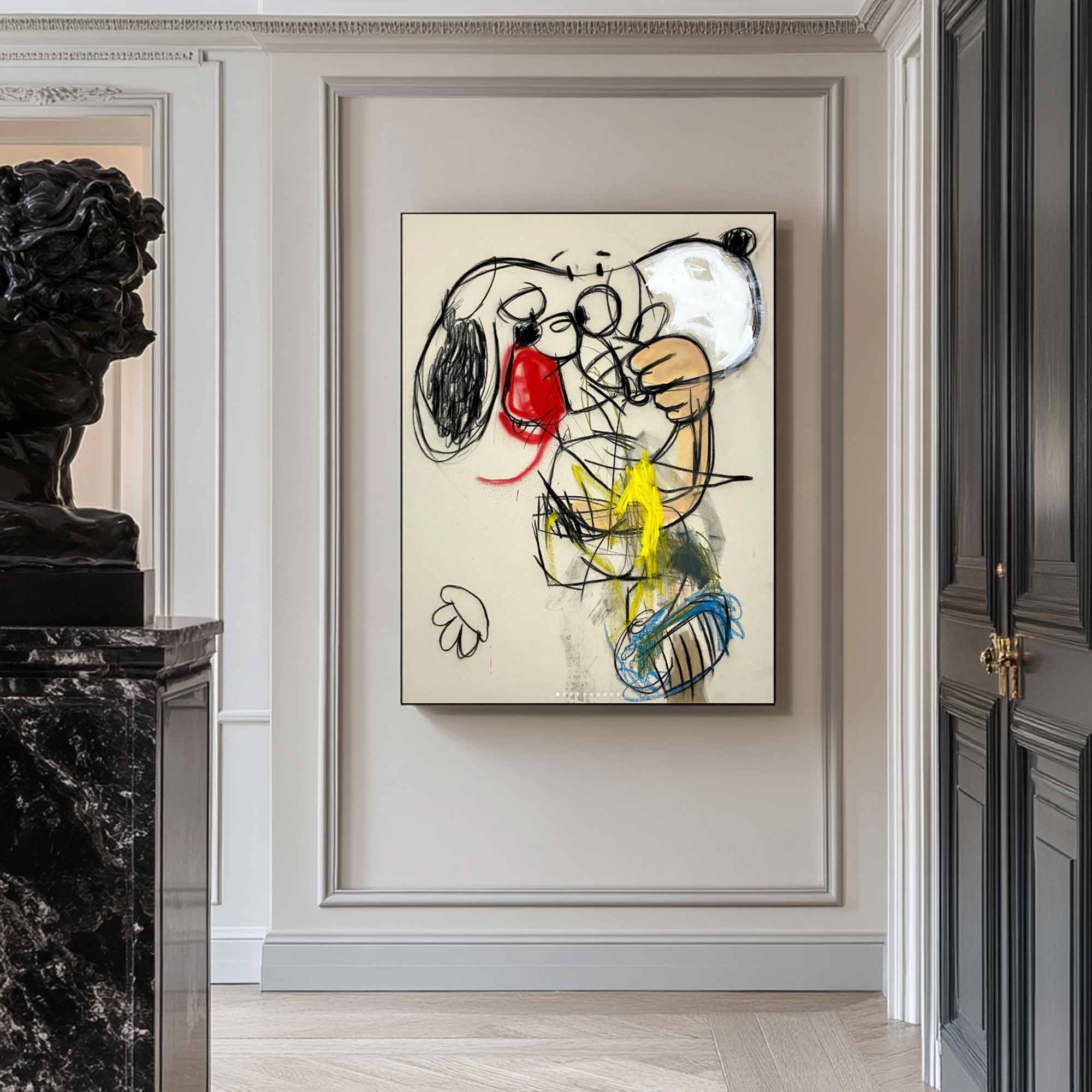 Snoopy cartoon Graffiti painting street art style graffiti wall decor