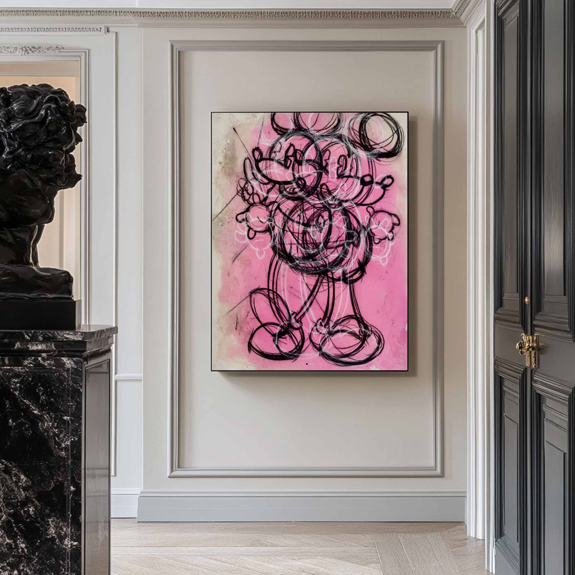 Mickey Mouse cartoon Graffiti painting street graffiti style art