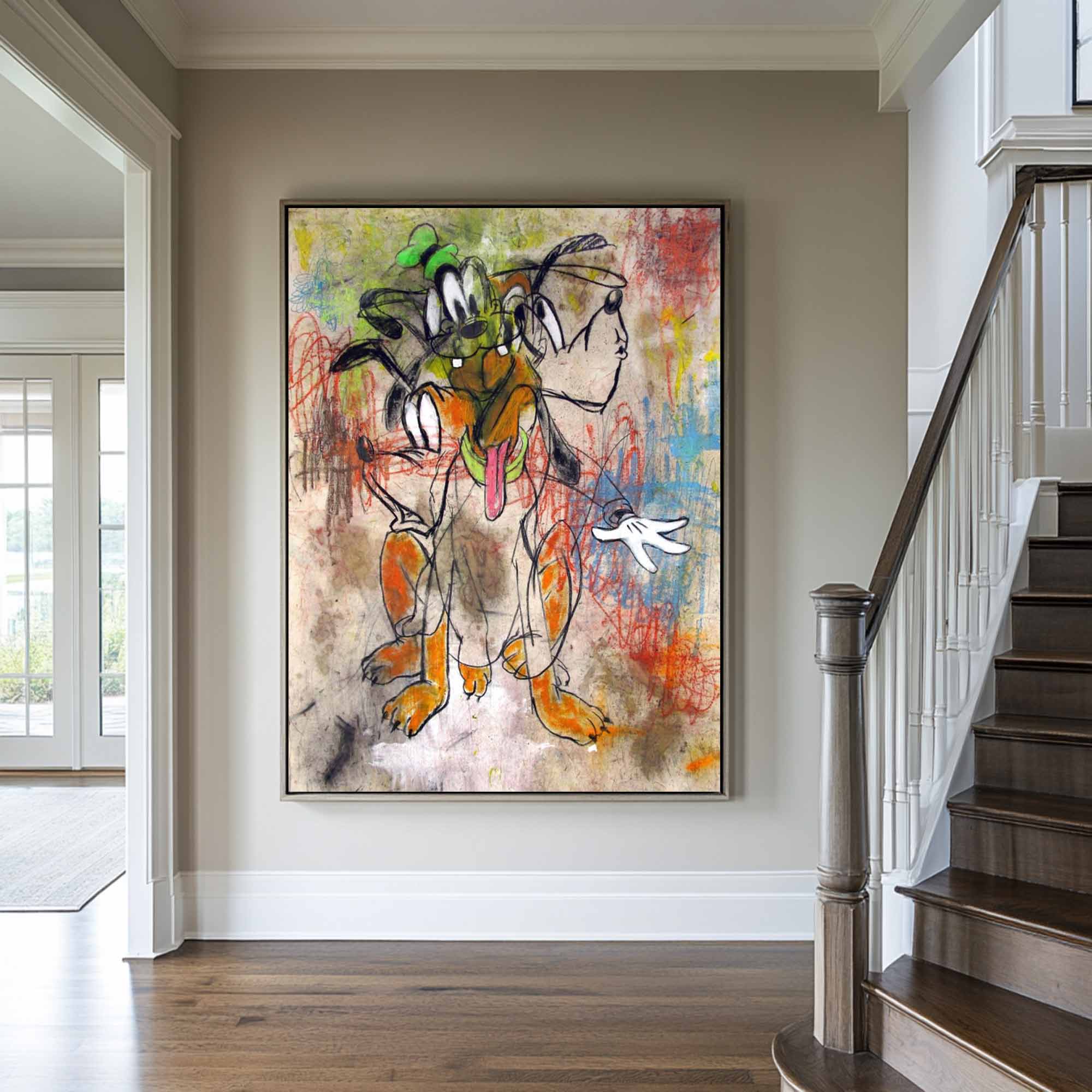 cartoon style abstract art colorful Pop graffiti Art street graffiti art