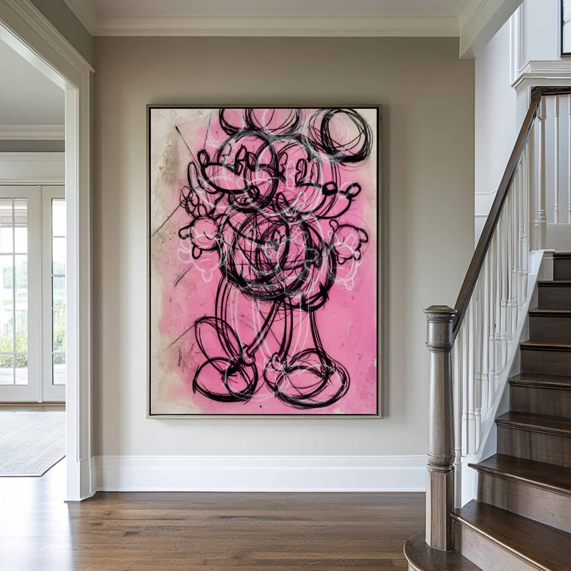 Mickey Mouse cartoon Graffiti painting street graffiti style art