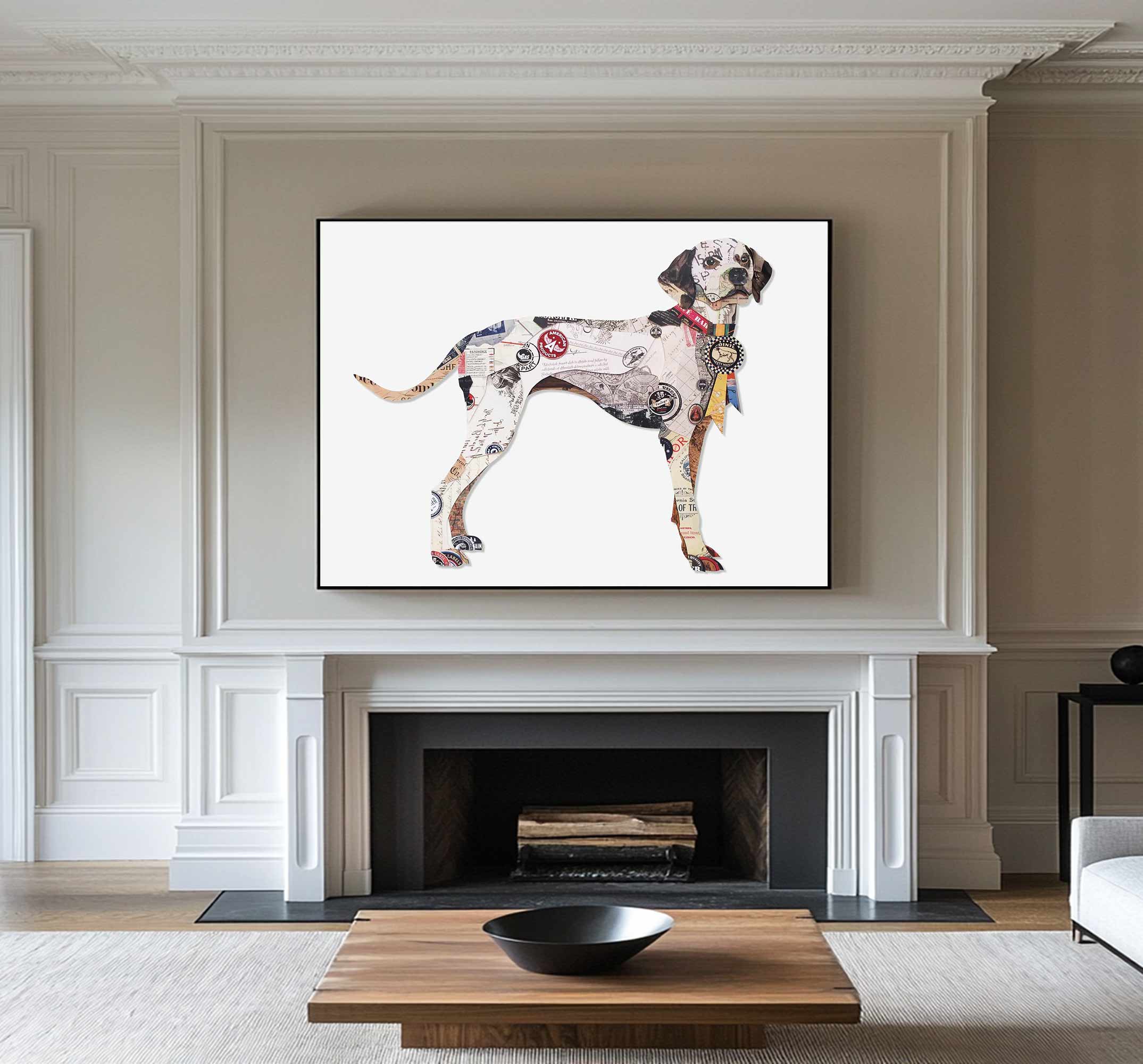 Pet Dog painting Pet Dog Collage art painting children's room decor