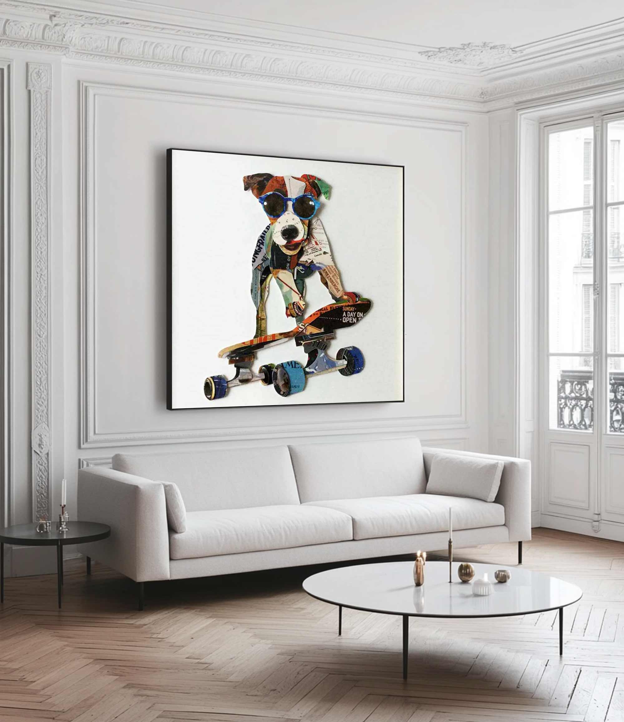 Pet Dog Collage art painting Pet Dog collage art Pet Dog painting