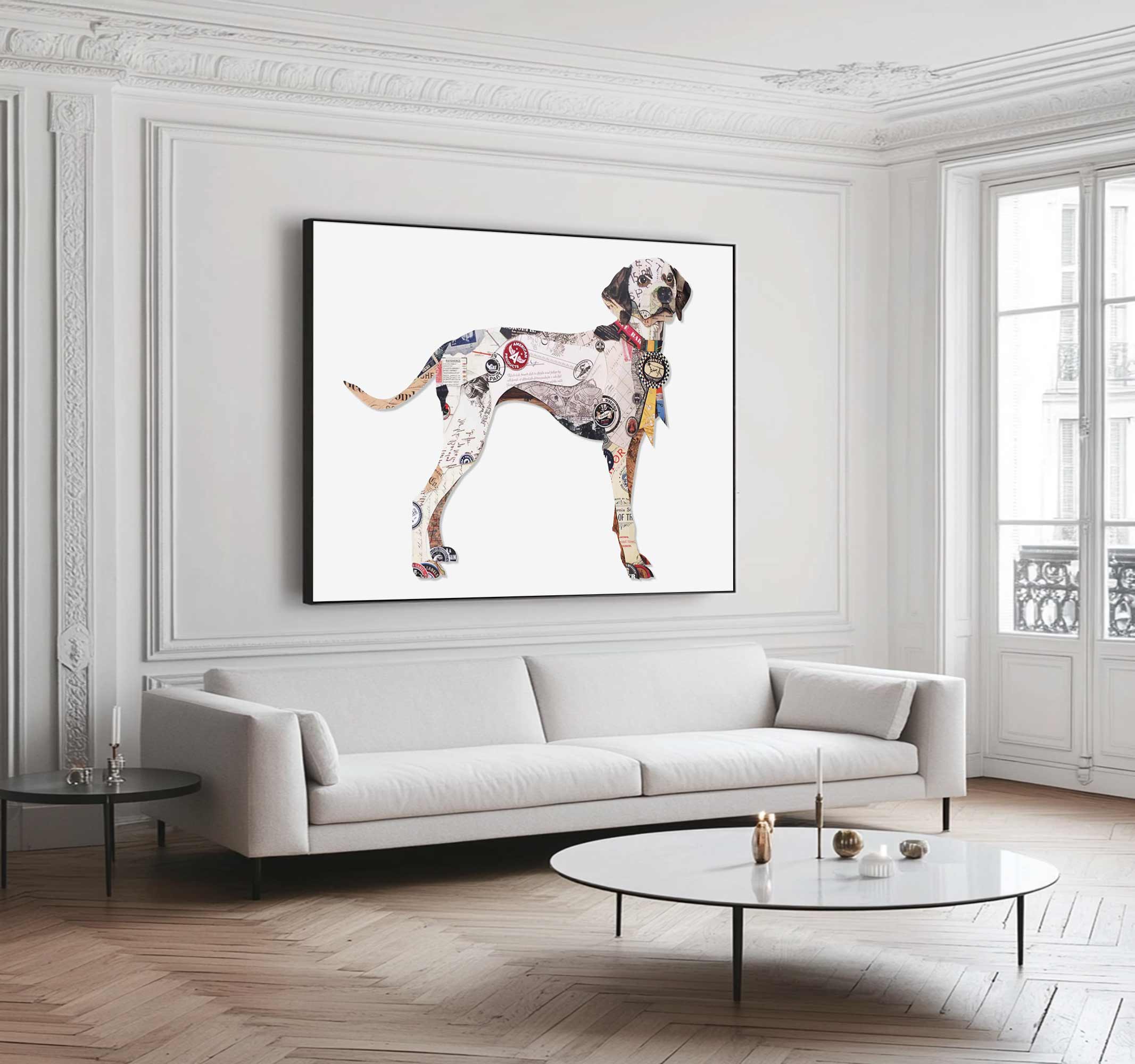 Pet Dog painting Pet Dog Collage art painting children's room decor