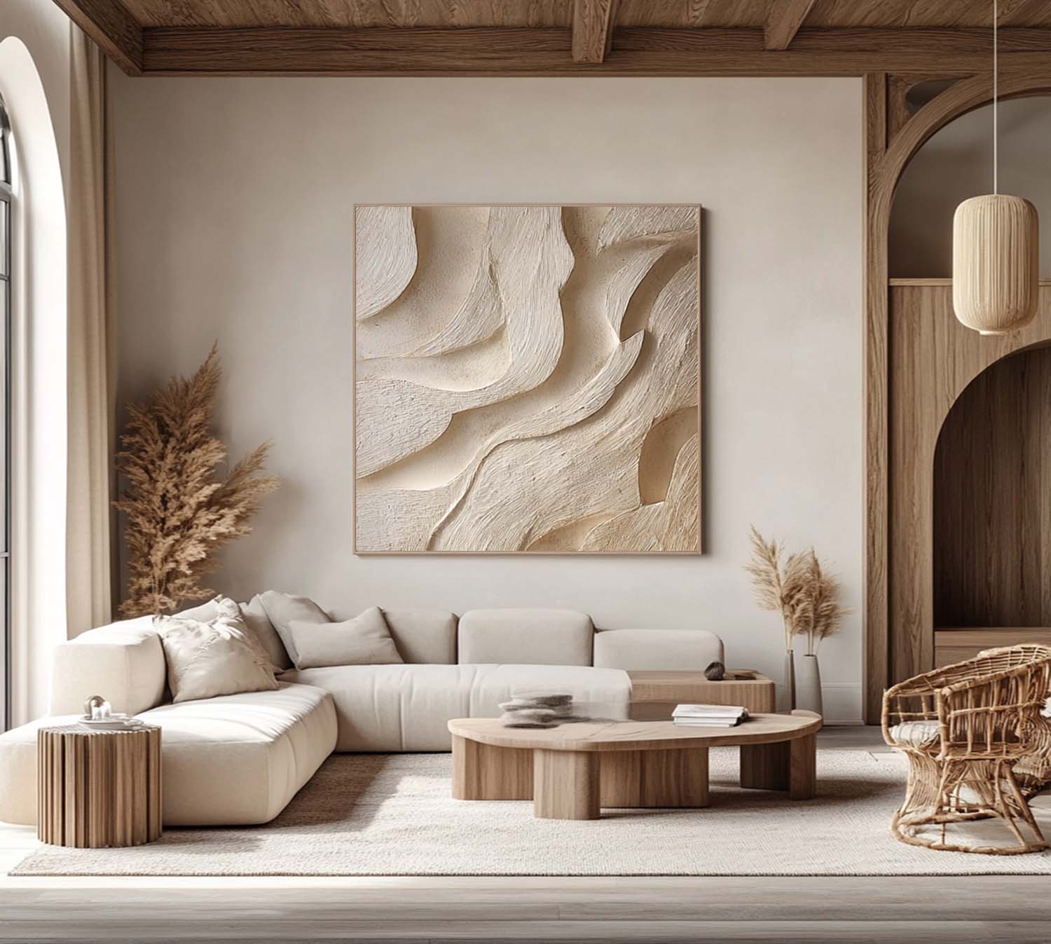 Sculptured art Painting Wooden wall decor sculpture Textured Wall Decor