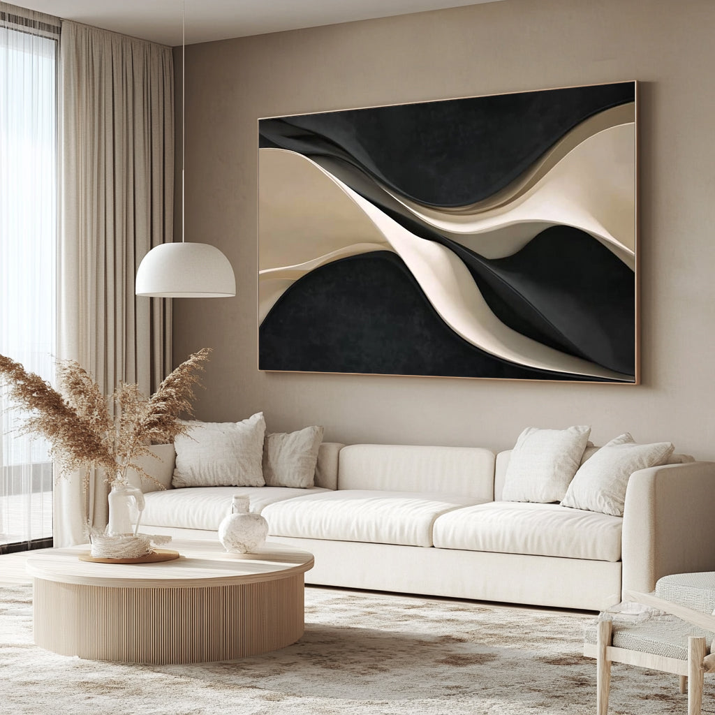 Black white wood texture wall decor painting wood sculpture wall art