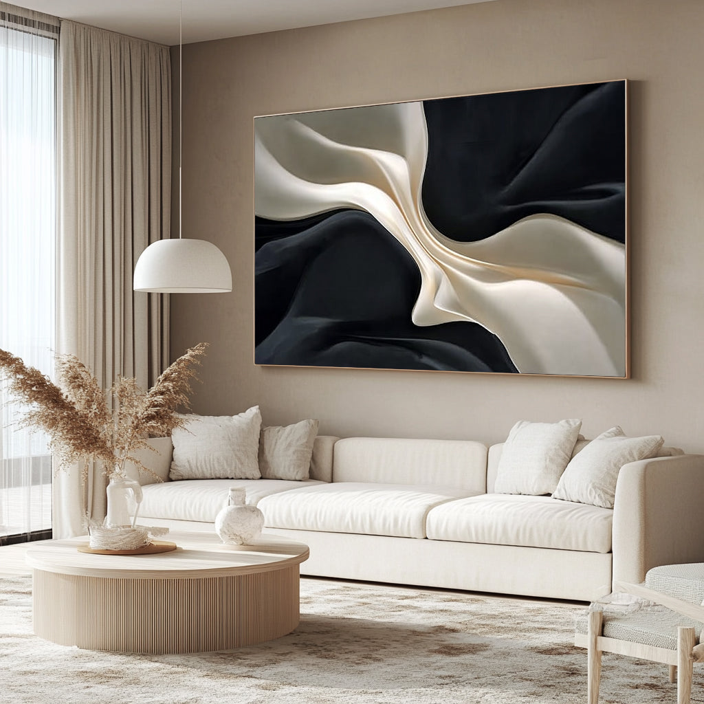 Black white wood texture wall decor painting wood sculpture wall art