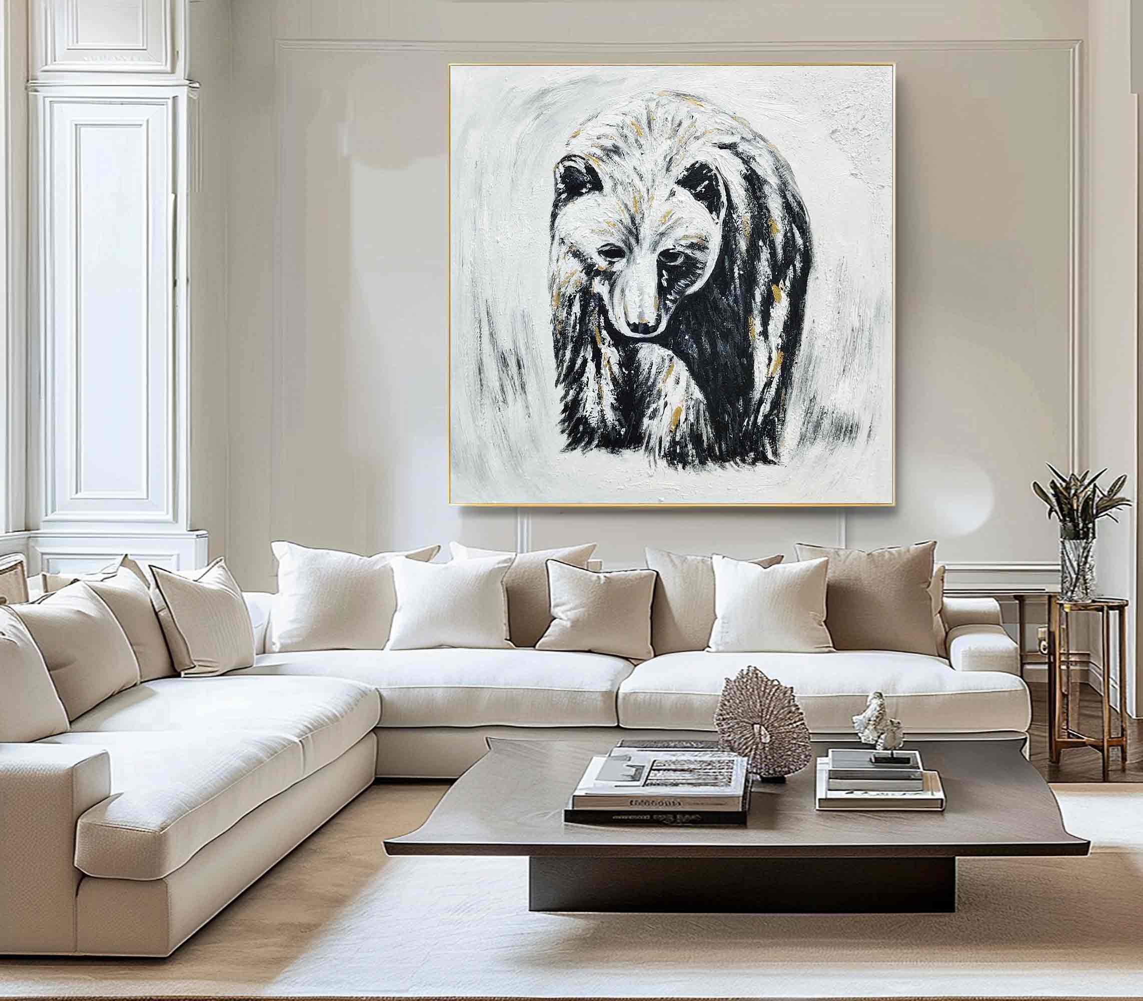 Bear Painting Bear Oil Painting Bear Abstract Painting Bear Painting Personalized Gifts Animal Painting