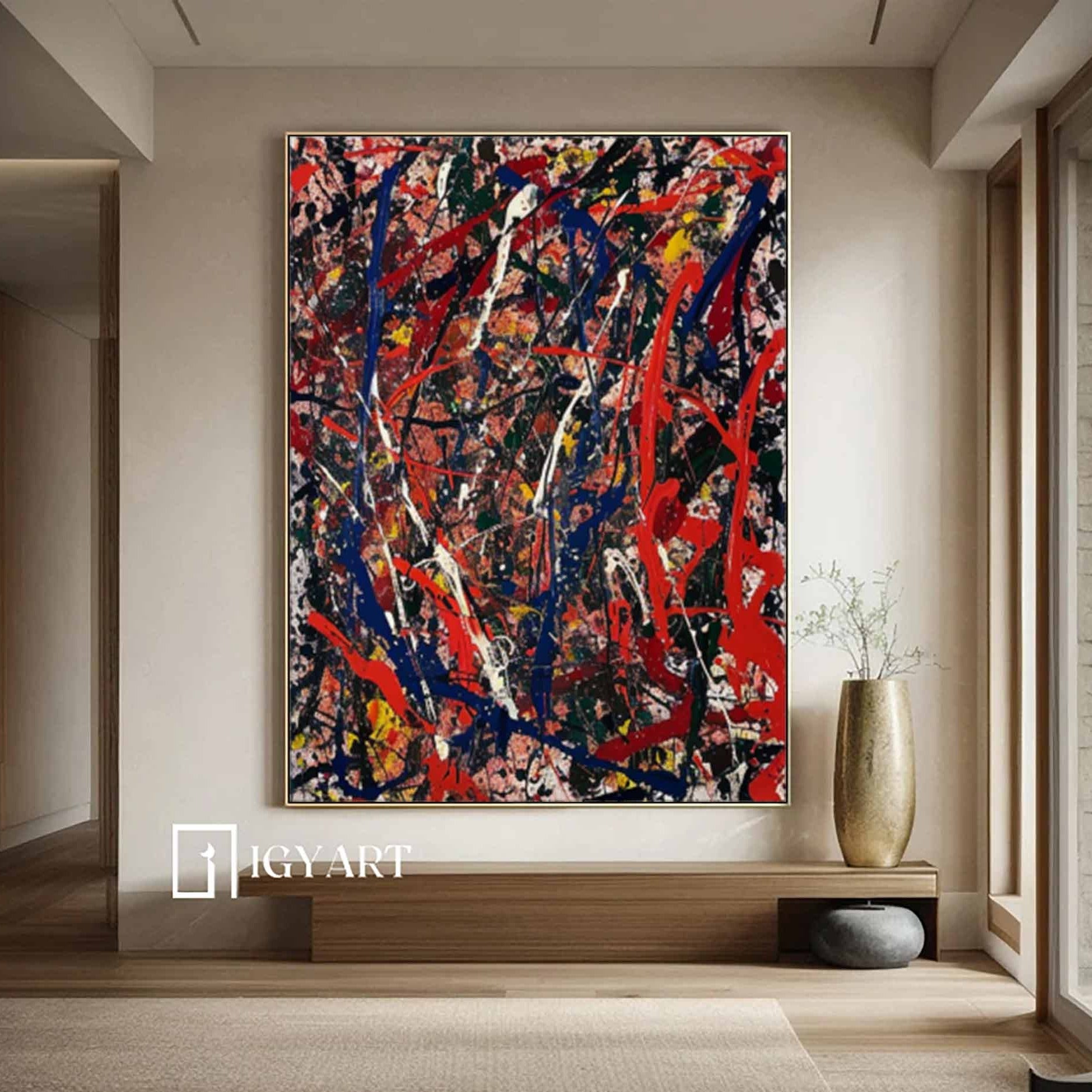 POLLOCK、No 151948:RedGrayWhiteYellow Jackson Pollock 