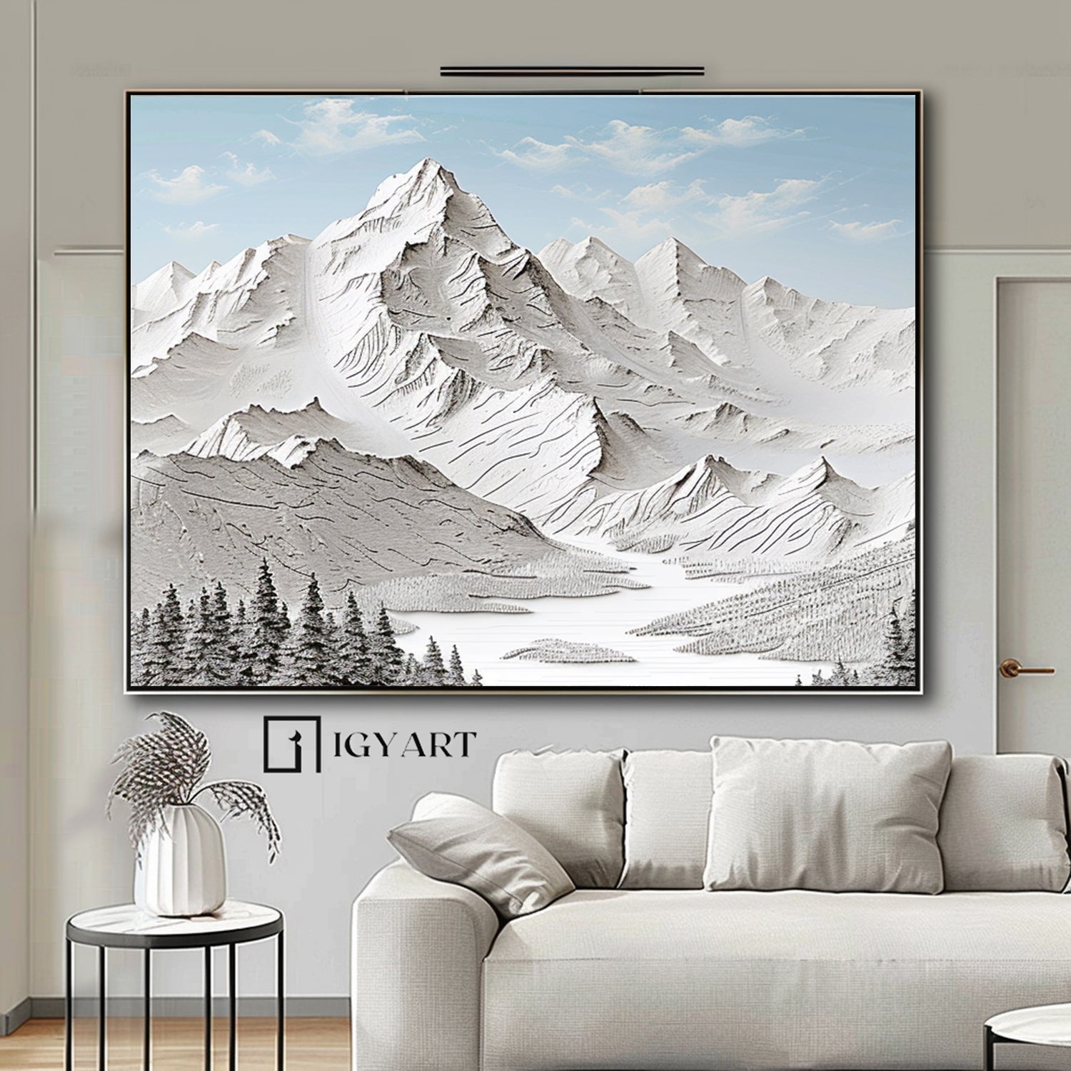 mountain wall art Large mountain artwork Large mount paintings mountain landscape art