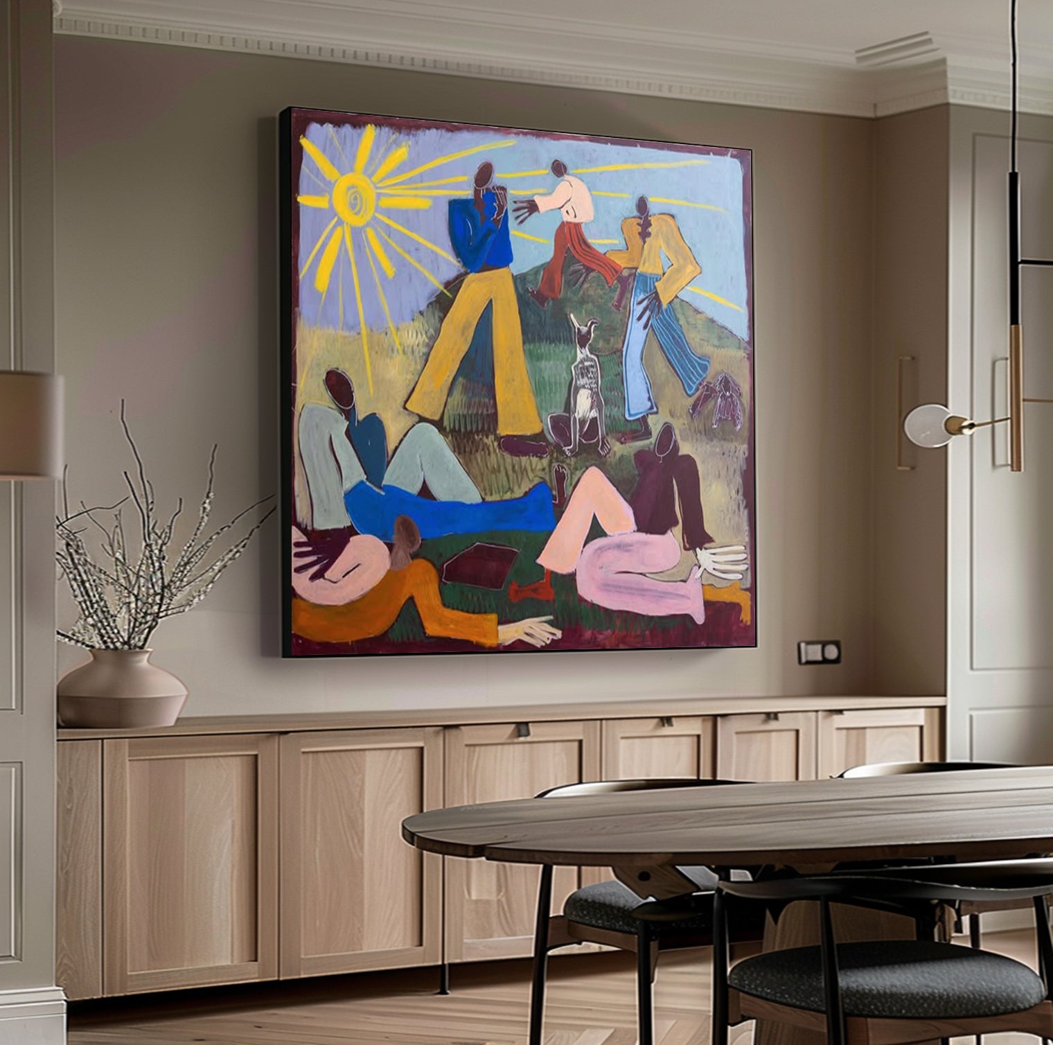Contemporary Figurative Art Abstract people oil painting Expressionism art