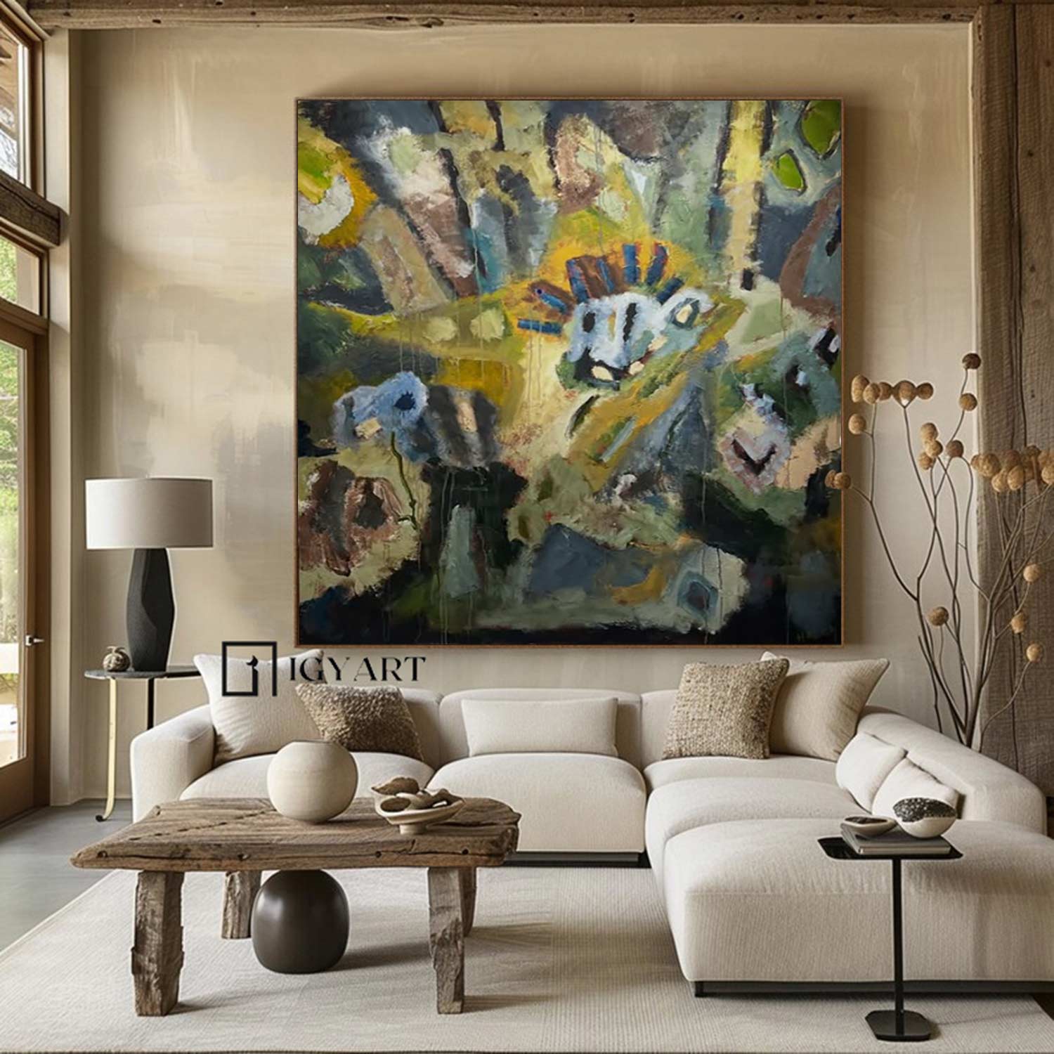 street graffiti painting graffiti-style painting Green abstract painting