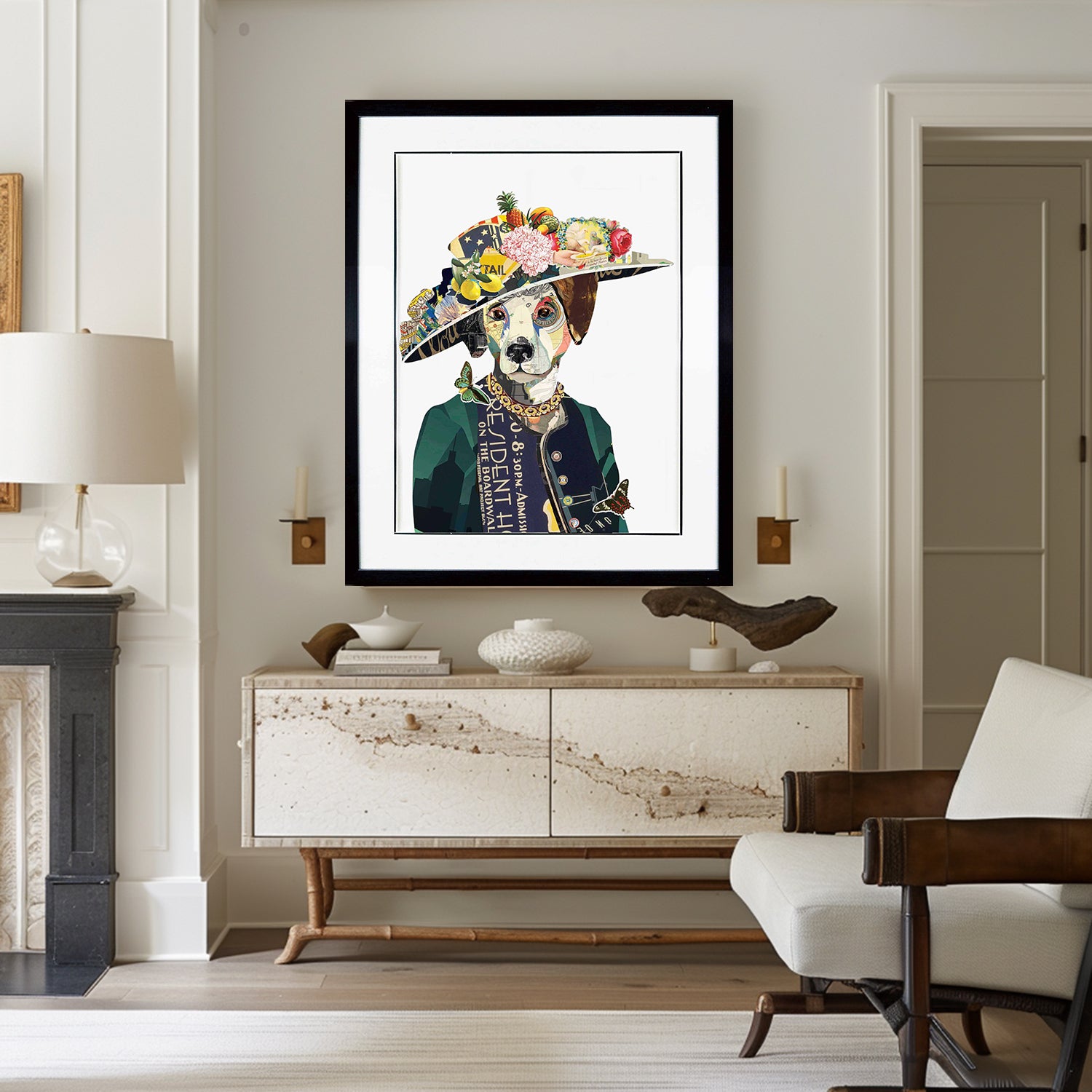 Pet Dog portraits regal pet portrait Wall Decor Pet Collage Wall Art