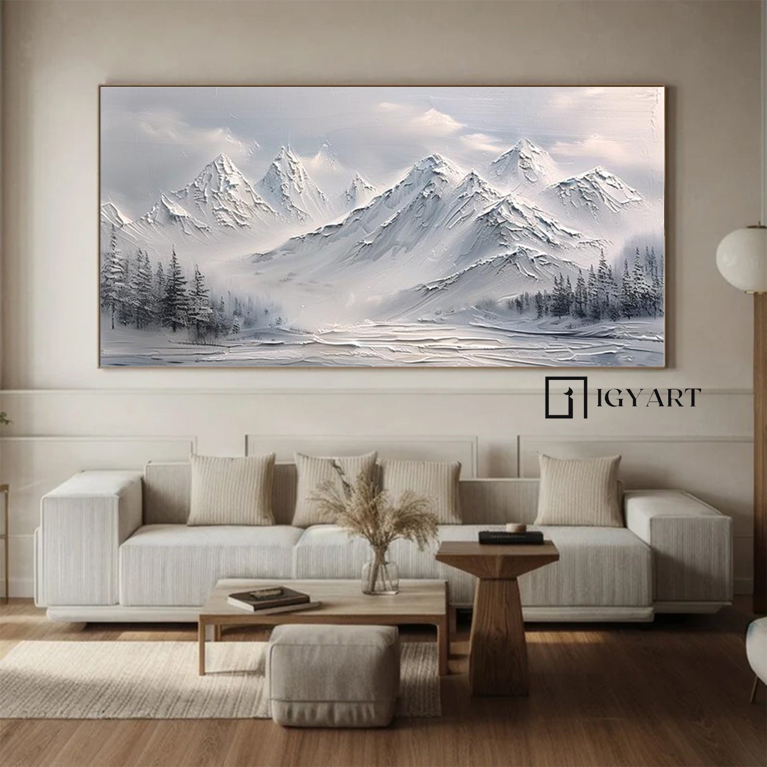 Large mount paintings mountain wall art Large mountain artwork blue mountain landscape art