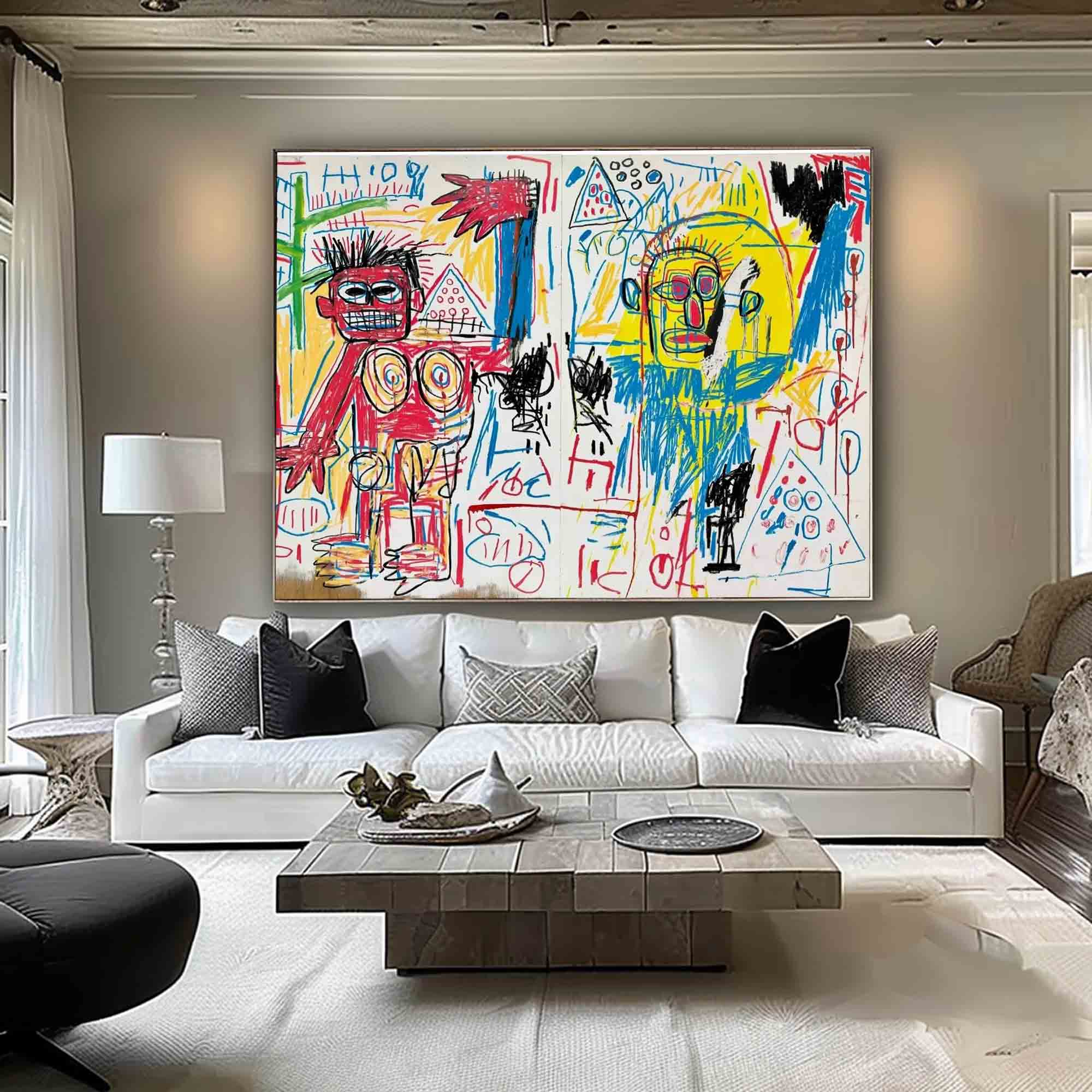 Street Graffiti painting Modern Graffiti Style Art Red Pop Art