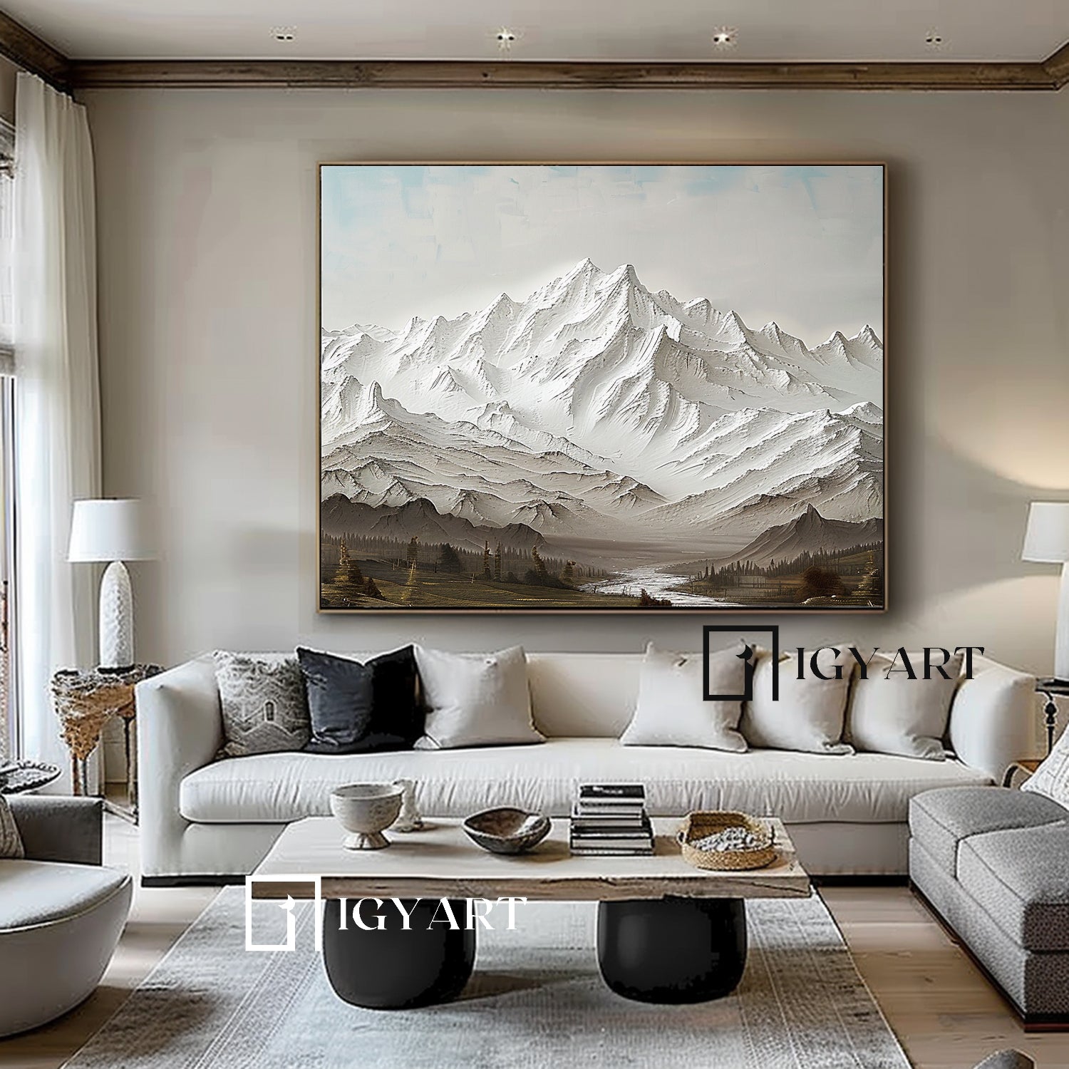 Large mount paintings mountain wall art Large mountain artwork mountain landscape art